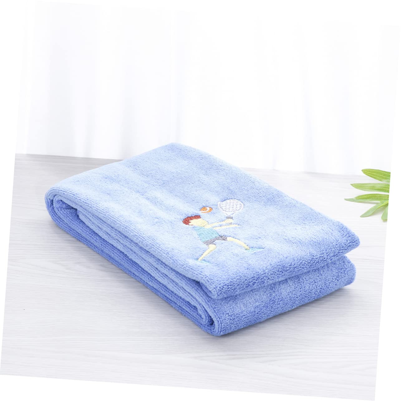 OHPHCALL 2-Pack Blue Microfiber Gym Towels - Quick Dry Sports Towel for Running, Cycling, Workout & Exercise Bikes | Lightweight & Absorbent Fitness Towel for Gym, Yoga & Outdoor Activities