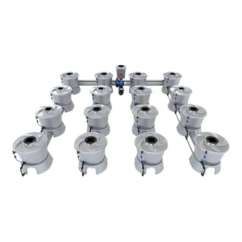 Alien Hydroponics V System Deep Water Culture (DWC) Hydroponic Growing System - 16 Pot Plant Grow Kit for Indoor Gardening, Homegrown Vegetables & Herbs - Perfect for Hydroponic Farms, Greenhouses & Urban Farming