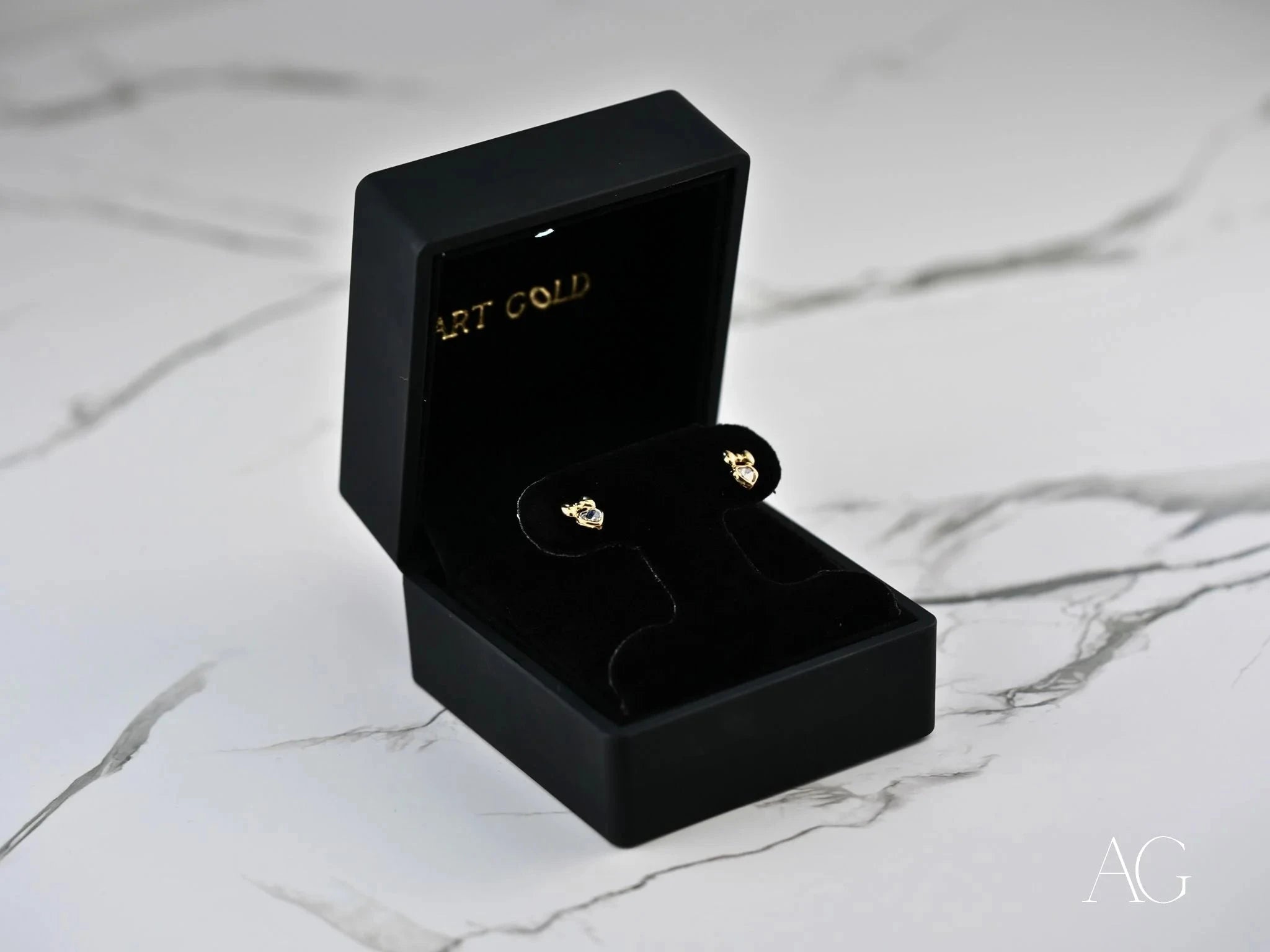 18k Gold CZ Heart Bow Earrings - Elegant Dangle Drop Earrings for Women | Perfect for Valentine's Day, Anniversary, Wedding & Party Jewelry Gift