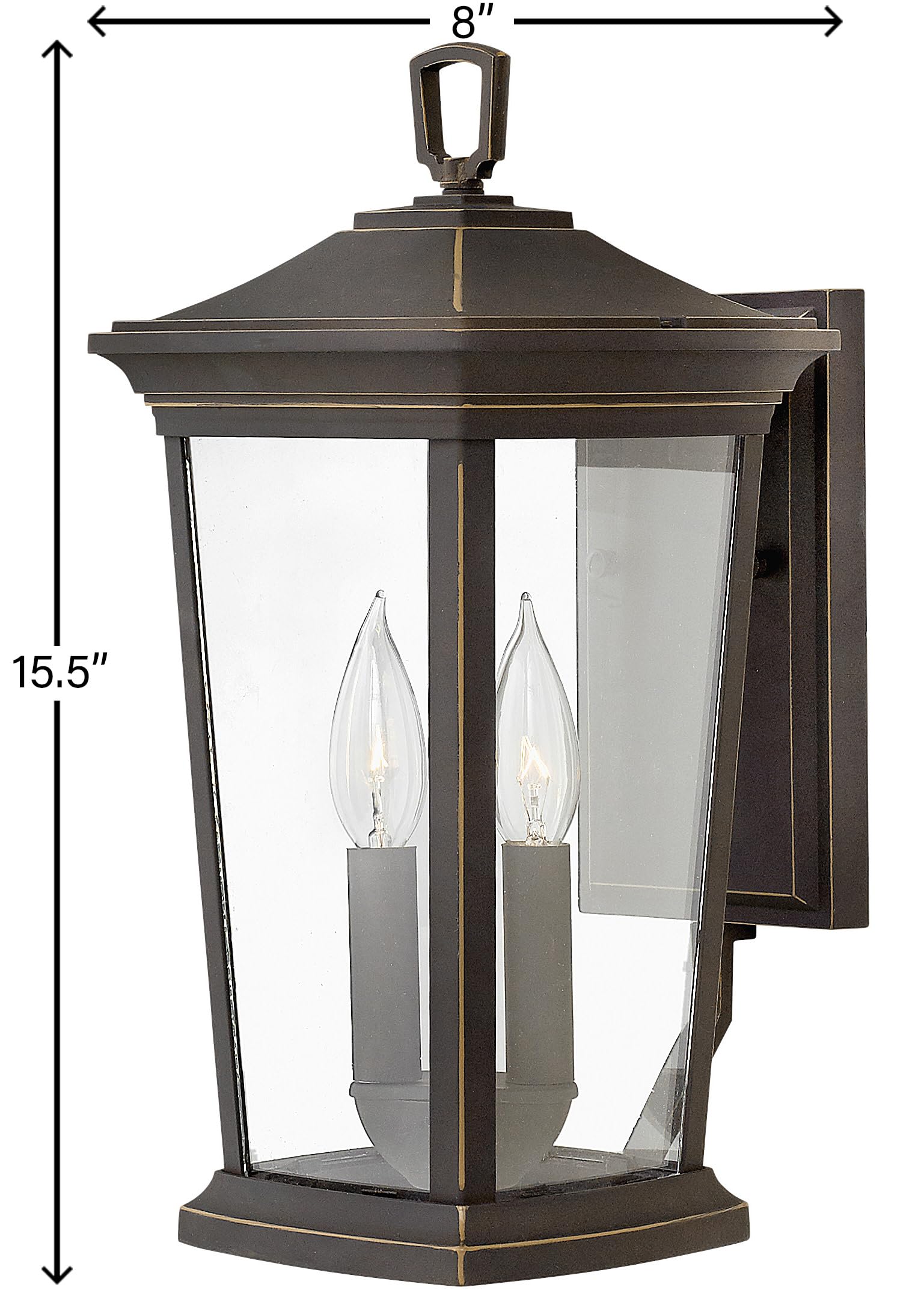 Hinkley Bromley 2360OZ Small Outdoor Wall Mount Lantern in Oil Rubbed Bronze - Perfect for Porch, Patio, Garden & Entryway Lighting