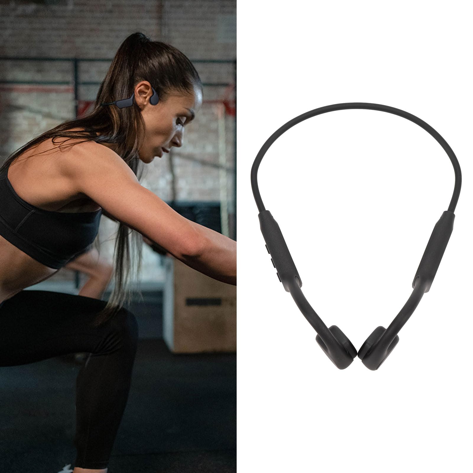 Wireless Bone Conduction Headphones for Running - IPX8 Waterproof Sport Earbuds with Smart Noise Cancellation - Perfect for Gym, Cycling & Outdoor Workouts