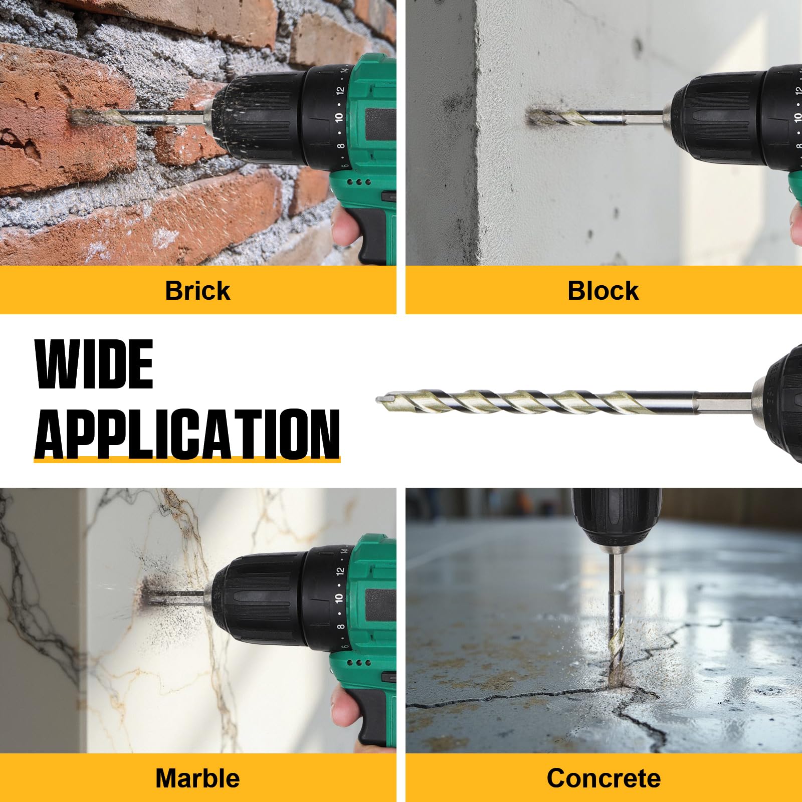 8-Piece Concrete Drill Bit Set - 5/32