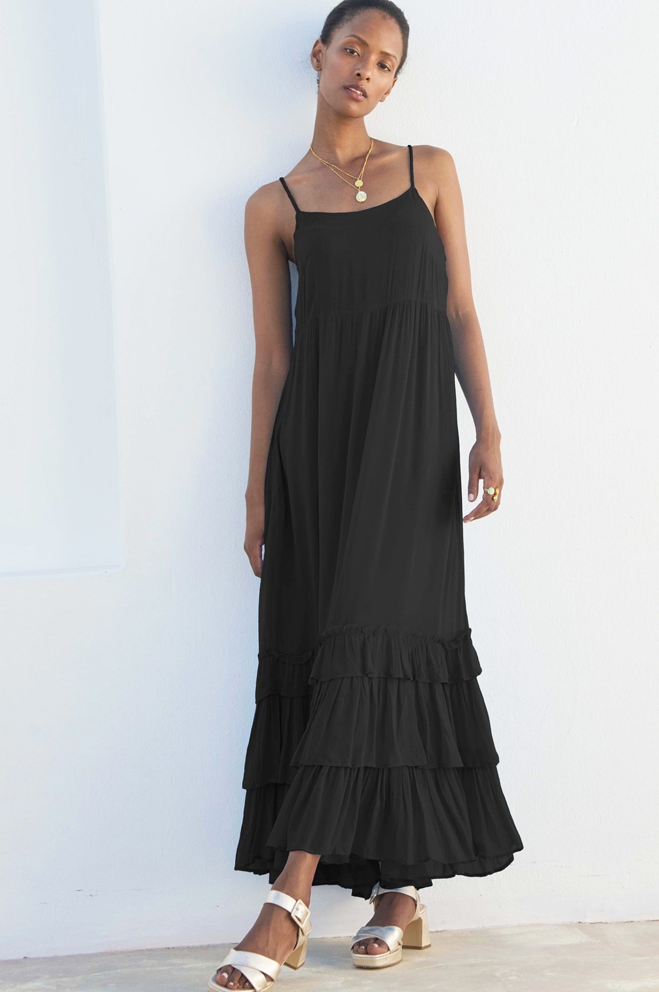 Jasmina Black Dress for Women - Elegant & Comfortable Casual Wear for Parties, Dates & Office | Plus Size Options Available