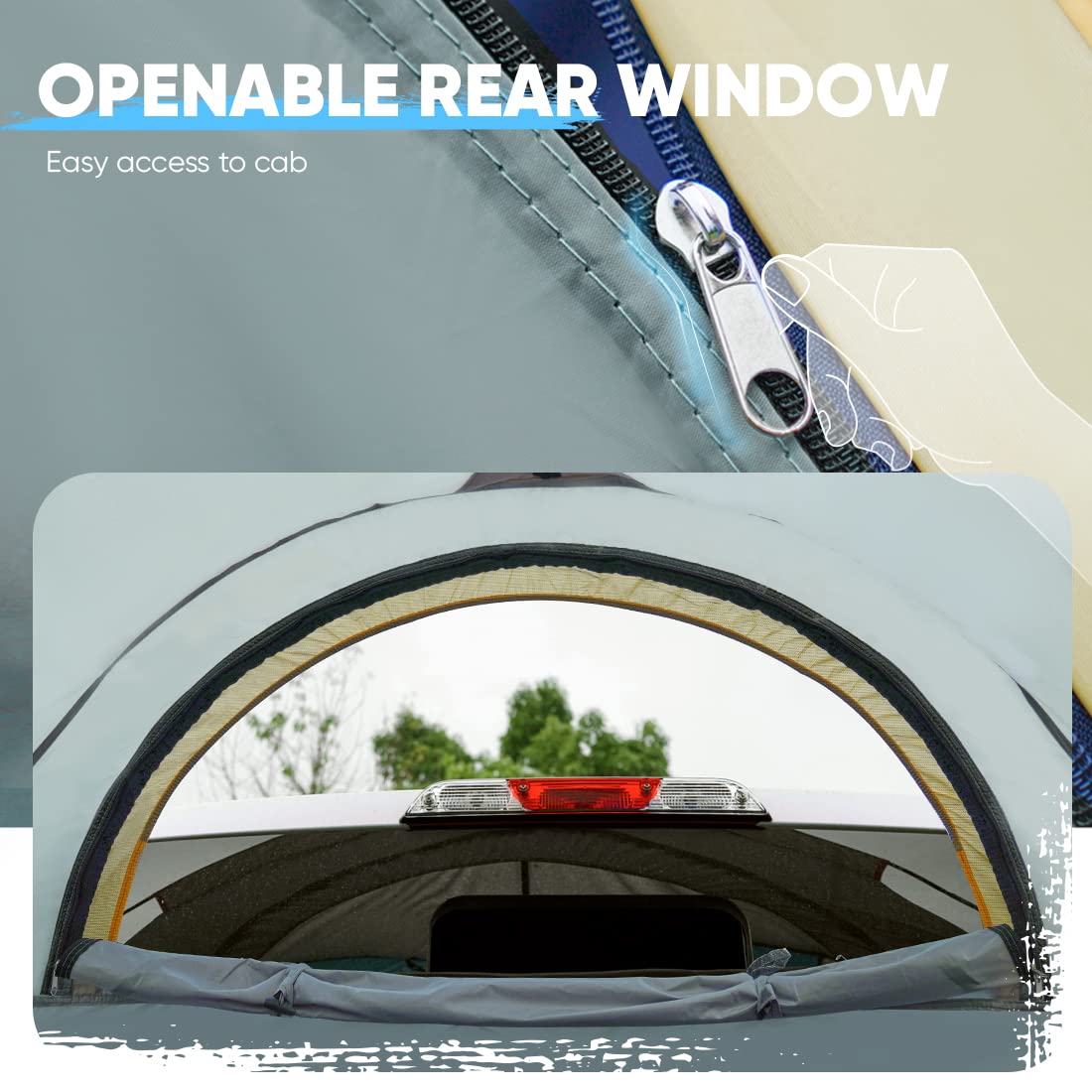 Quictent Waterproof Truck Bed Tent for 5.0-8.2' Pickup Trucks | PU2000mm Rainproof Camping Shelter with Removable Awning & Storage Bag | 2-Person Outdoor Sleeping Solution for Camping, Road Trips & Overland Adventures