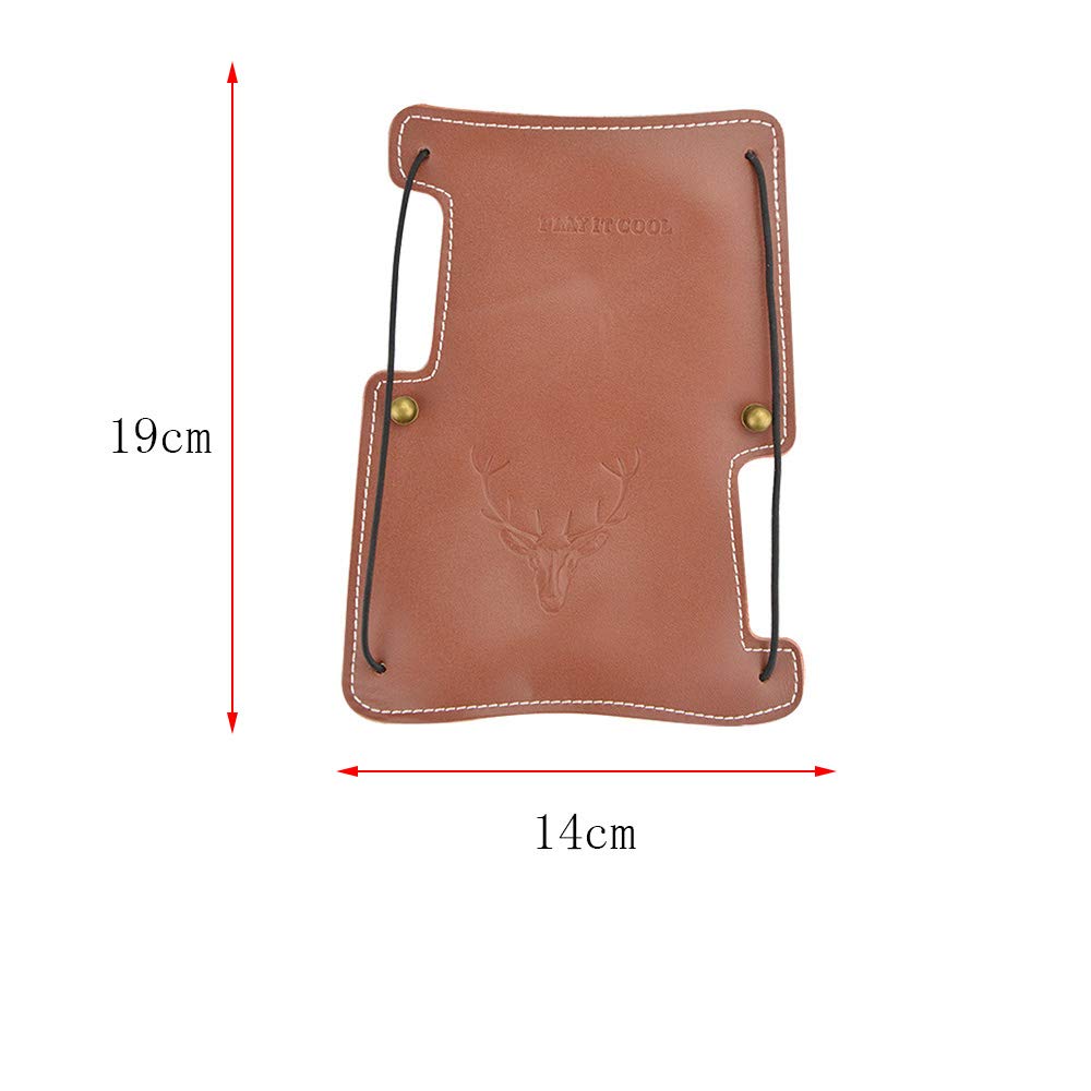 Premium Cow Leather Archery Arm Guard - Adjustable Straps for LH/RH Shooters - Protective Gear for Outdoor Hunting & Target Practice - Ideal for Bow Hunting, Field Archery & 3D Shooting Ranges