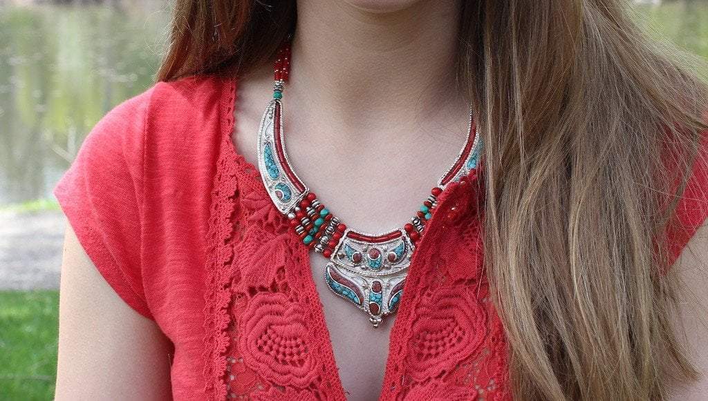 Unique Handmade Tibetan Necklace - Authentic Cultural Jewelry for Women, Spiritual Gift & Boho Fashion Accessory | Perfect for Meditation, Yoga & Festivals