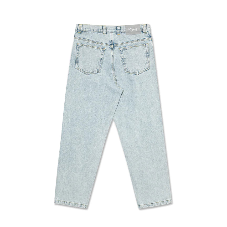 Vintage '93 Polar Light Blue Denim Jeans for Men & Women - Perfect for Casual Wear, Street Style & Retro Fashion