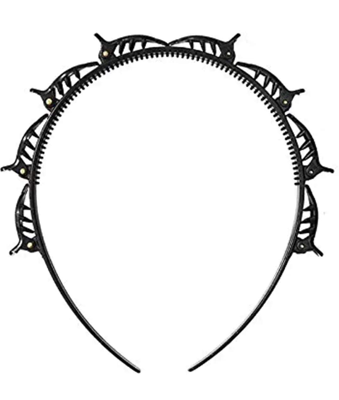OJ Headbands & Hair Clips for Women & Girls - Barrettes for Thin or Thick Hair - Double Bangs Hairstyle Hairpins & Alligator Clips - Perfect for Makeup, Face Washing, Yoga, Workouts & Daily Styling - Pack of 1