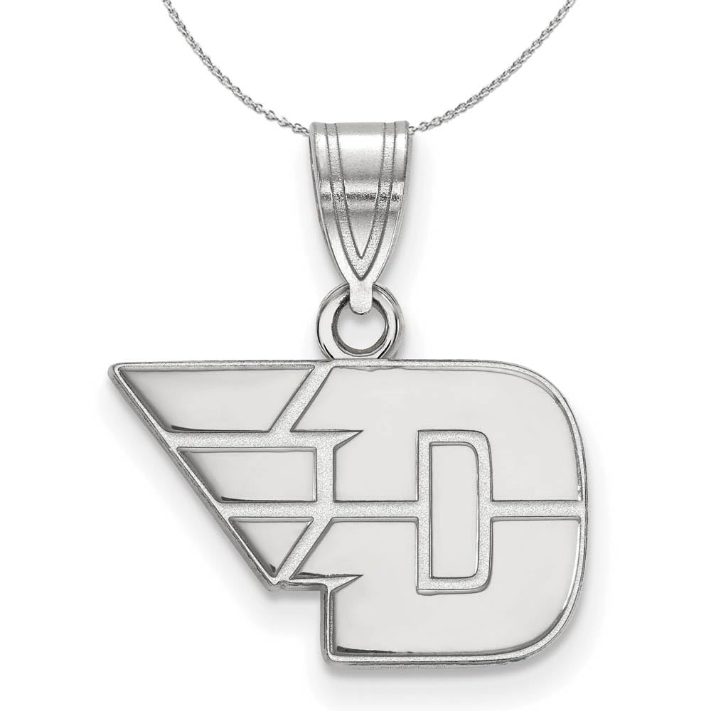 University of Dayton Small Black Bow Sterling Silver Pendant Necklace - Perfect for Graduation Gifts & Alumni Pride