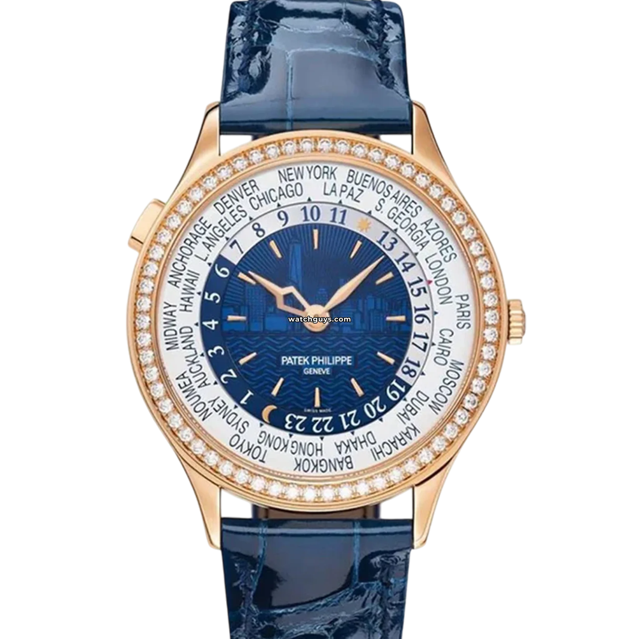 Patek Philippe Complications World Time Watch 7130R-012 - Luxury Rose Gold Automatic Timepiece for Men | Perfect for Business, Travel & Collectors
