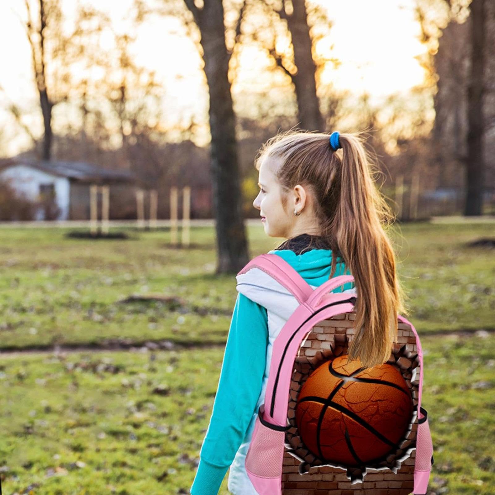 Men's & Women's Travel Backpack with Ball Basketball Wall Texture - Durable Backpack for Gym, School, Work & Outdoor Adventures