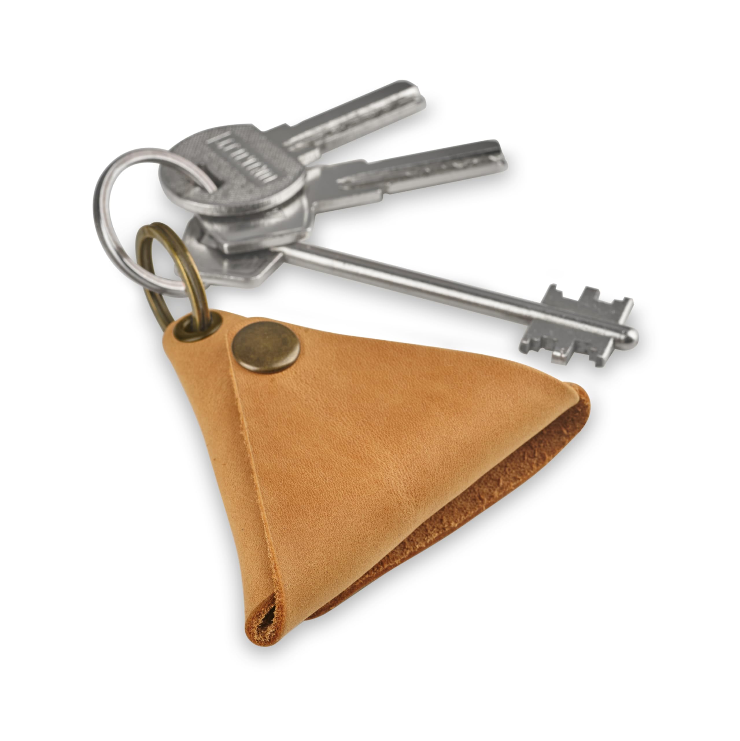 Vintage Brown Leather Keychain Pouch - Small Key Holder & Coin Purse for Keys, Cards, and Cash | Perfect for Travel, Daily Use, and Gift Giving