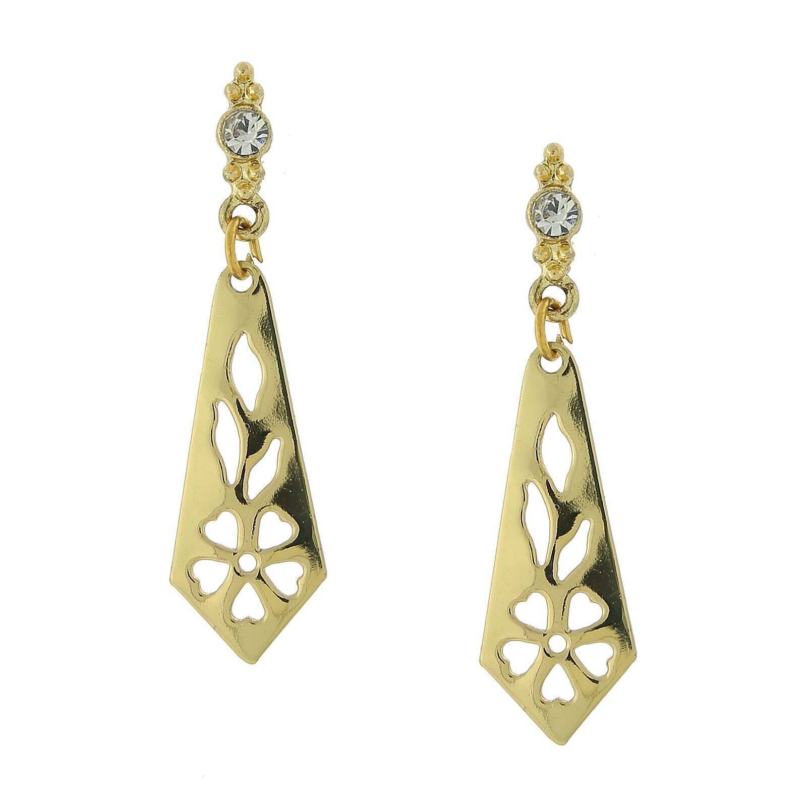 1928 Vintage Style Crystal Drop Earrings for Women - Elegant Dangle Jewelry for Party, Wedding & Evening Wear