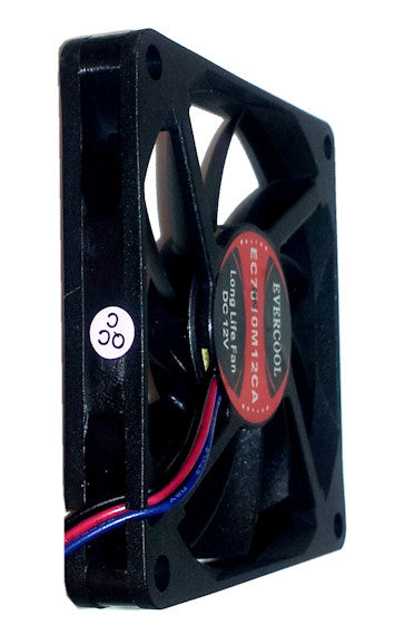 Evercool 70x70x10mm 12V DC Ball Bearing Medium Speed Cooling Fan - EC7010M12CA - Perfect for PC Case, Electronics Cooling, and DIY Projects