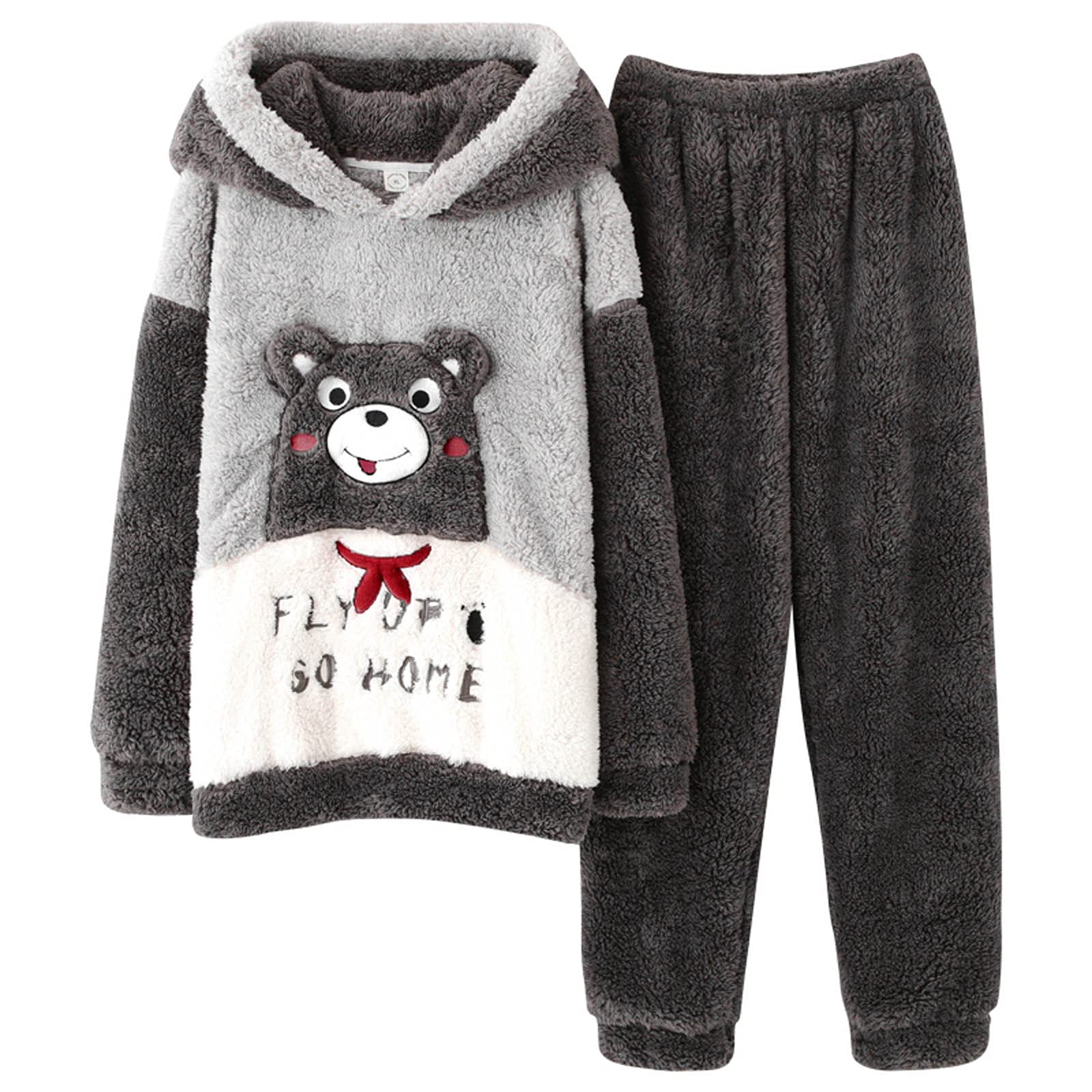 Women's Warm Flannel Pajama Set - Cozy Long Sleeve Winter Sleepwear with Plush Lining | Soft Lounge Pajamas for Women | Perfect for Cold Nights, Relaxing at Home & Holiday Gifts