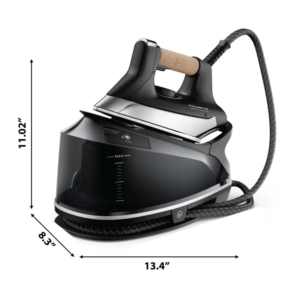 ROWENTA DG7661U1 Compact Steam Pro Cork High Pressure Steam Station - Blemished Package with Full Warranty | Perfect for Home Ironing, Fabric Care & Professional Garment Steaming