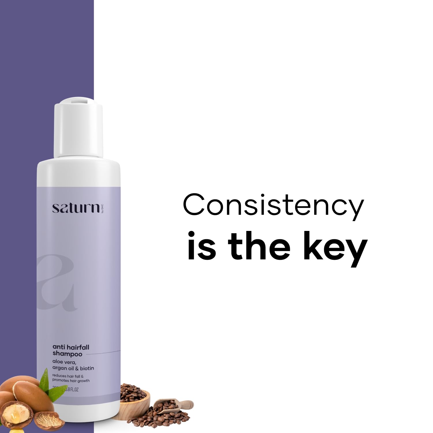 GHC Growwb Saturn Hair Growth Shampoo - Anti Hair Fall & Nourishing Treatment for Thicker, Healthier Hair - 200ml (Pack of 1) - Perfect for Daily Use & Scalp Care Routine