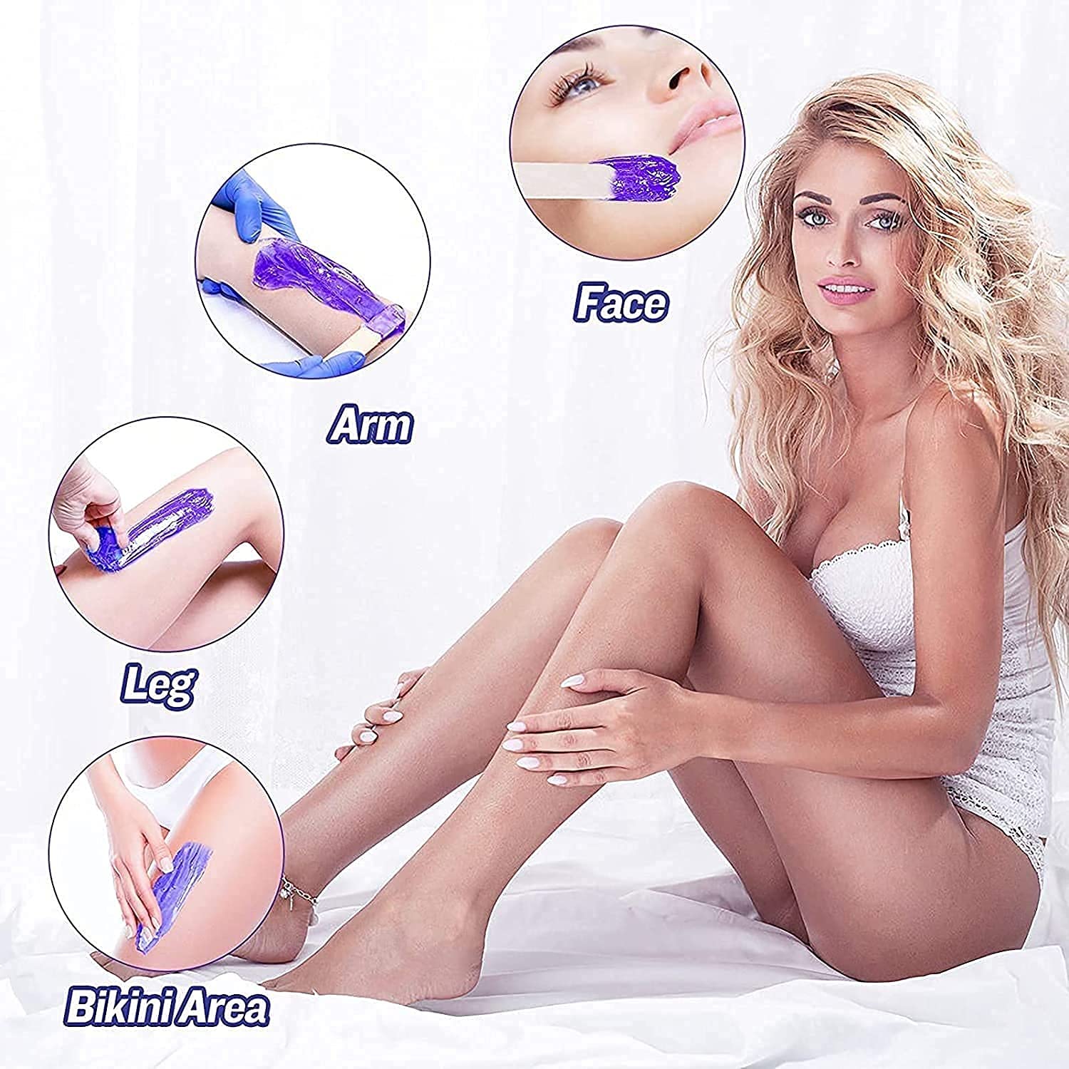 Feiyx 500ml Paraffin Wax Warmer Machine Kit with LED Light - Professional Hair Removal for Coarse Hair, Facial, Eyebrows, Legs, Armpit & Bikini Area | At-Home Spa & Salon Waxing Treatment for Smooth Skin