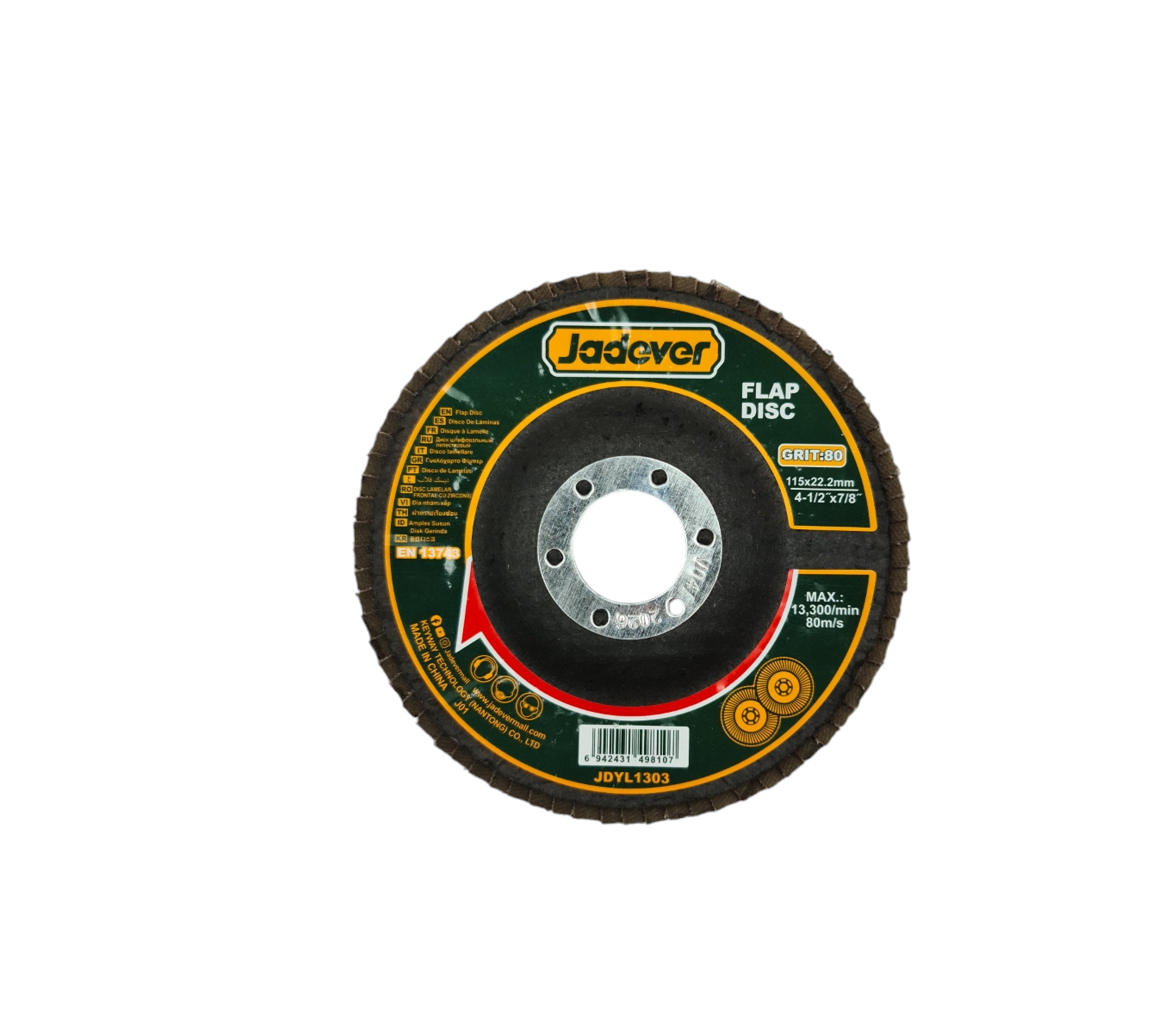 Jadever Sanding Flap Disc - High Performance Abrasive for Metal, Wood & Paint Removal - Perfect for Grinding, Sanding & Finishing in DIY & Professional Workshops