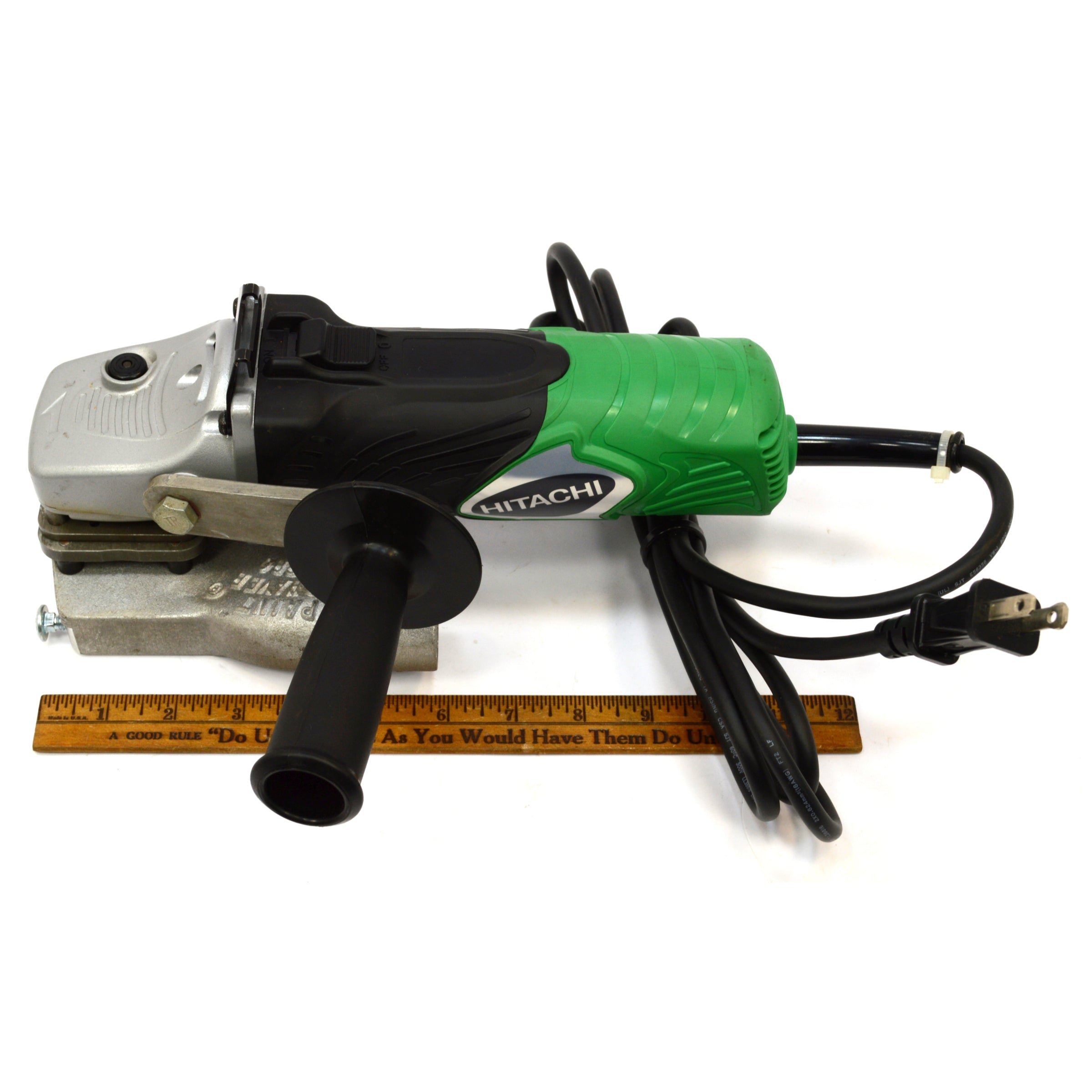 Refurbished Hitachi G12SA3 4-1/2 Inch Disc Grinder - 8 Amp Power Tool with Paint Shaver Pro Attachment | Ideal for Metalworking, Woodworking & DIY Projects