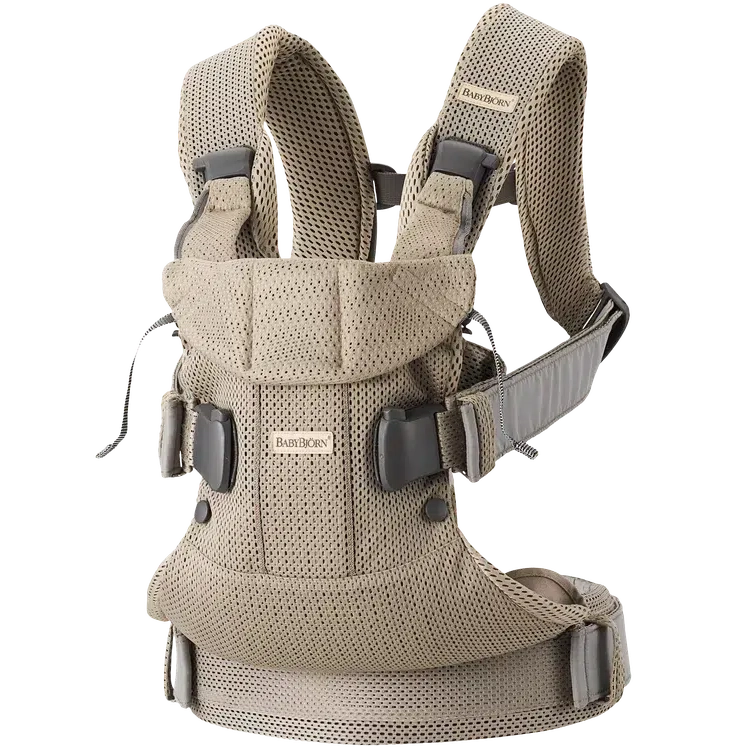 Baby Bjorn Baby Carrier One Air - Grey Beige | Ergonomic & Breathable Infant Carrier for Newborns to Toddlers | Perfect for Hiking, Travel & Everyday Use