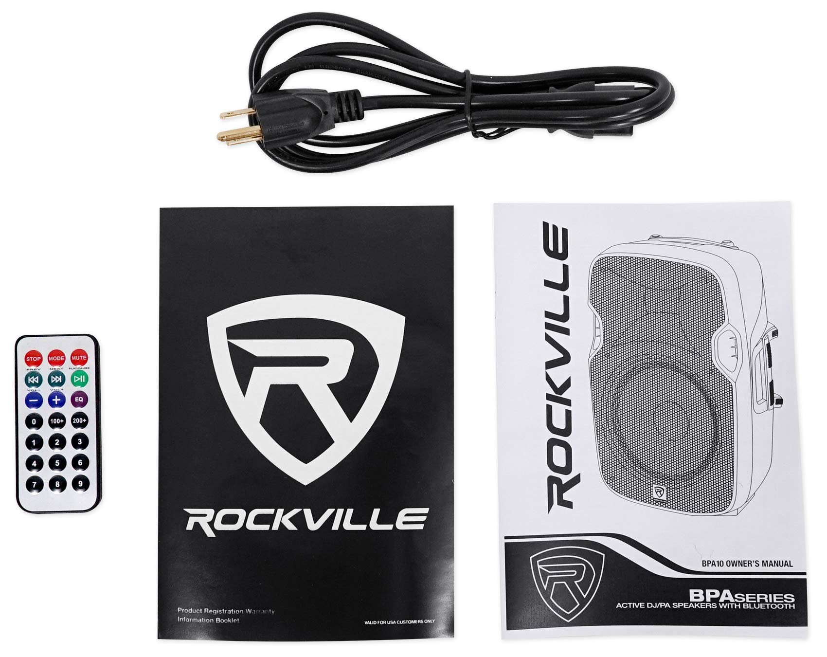 Rockville BPA10 10-Inch 400W Powered Active DJ Speakers with Bluetooth & Totem Stands - Perfect for DJ Gigs, Parties, and Live Events