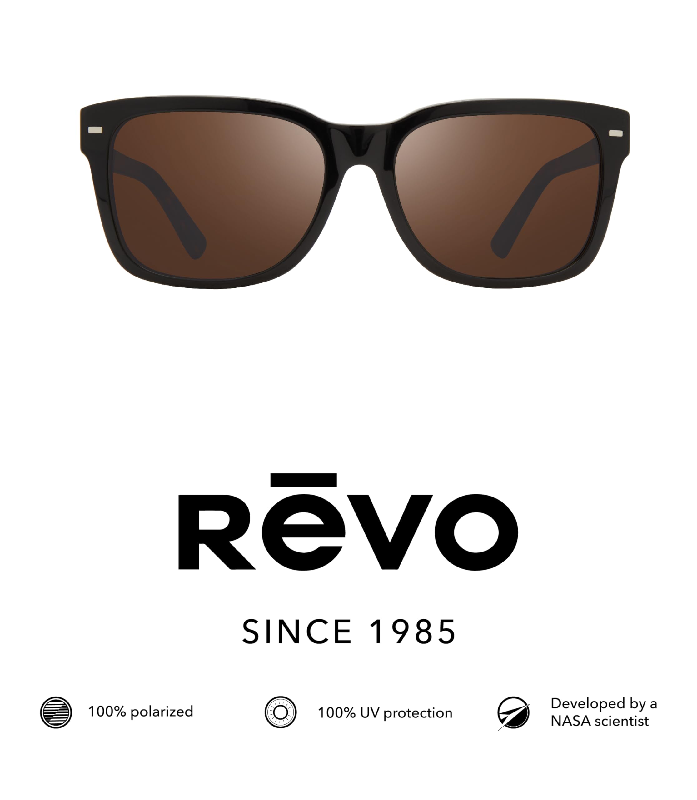 Revo Cobra Polarized Sunglasses - Crystal Glass Lens & Stainless Steel Round Frame - UV Protection for Driving, Fishing, and Outdoor Activities