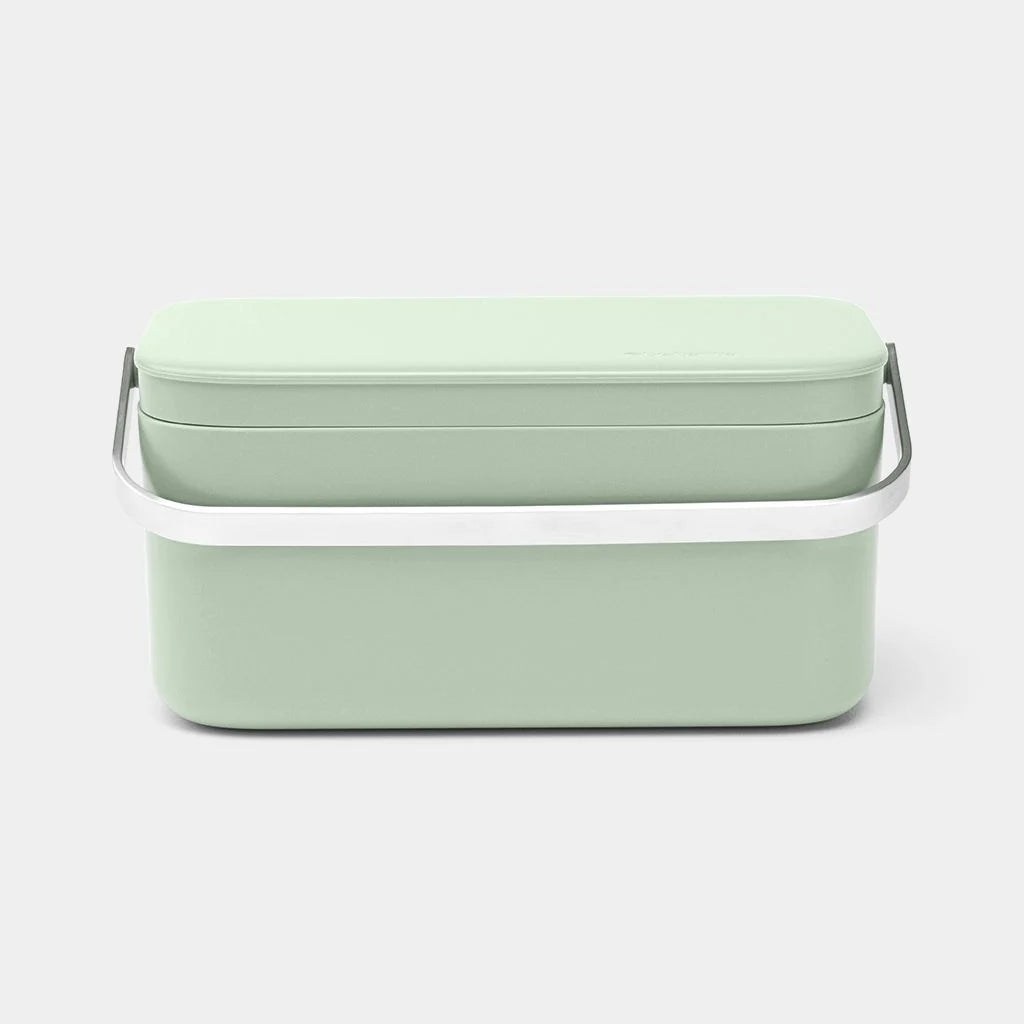 Eco-Friendly 1.8L Kitchen Compost Bin - Jade or Grey Food Waste Caddy for Sustainable Living & Organic Recycling | Perfect for Countertop, Garden, and Home Composting