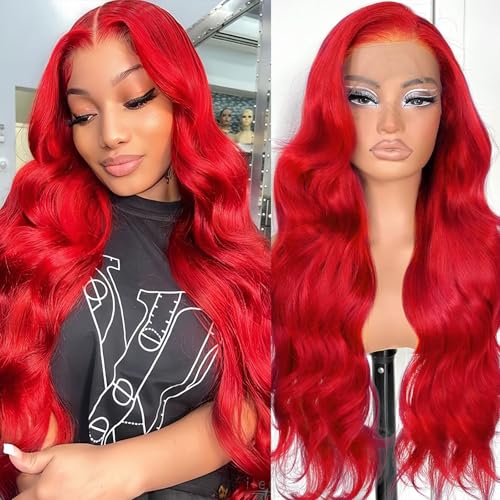 Red Wig Human Hair
