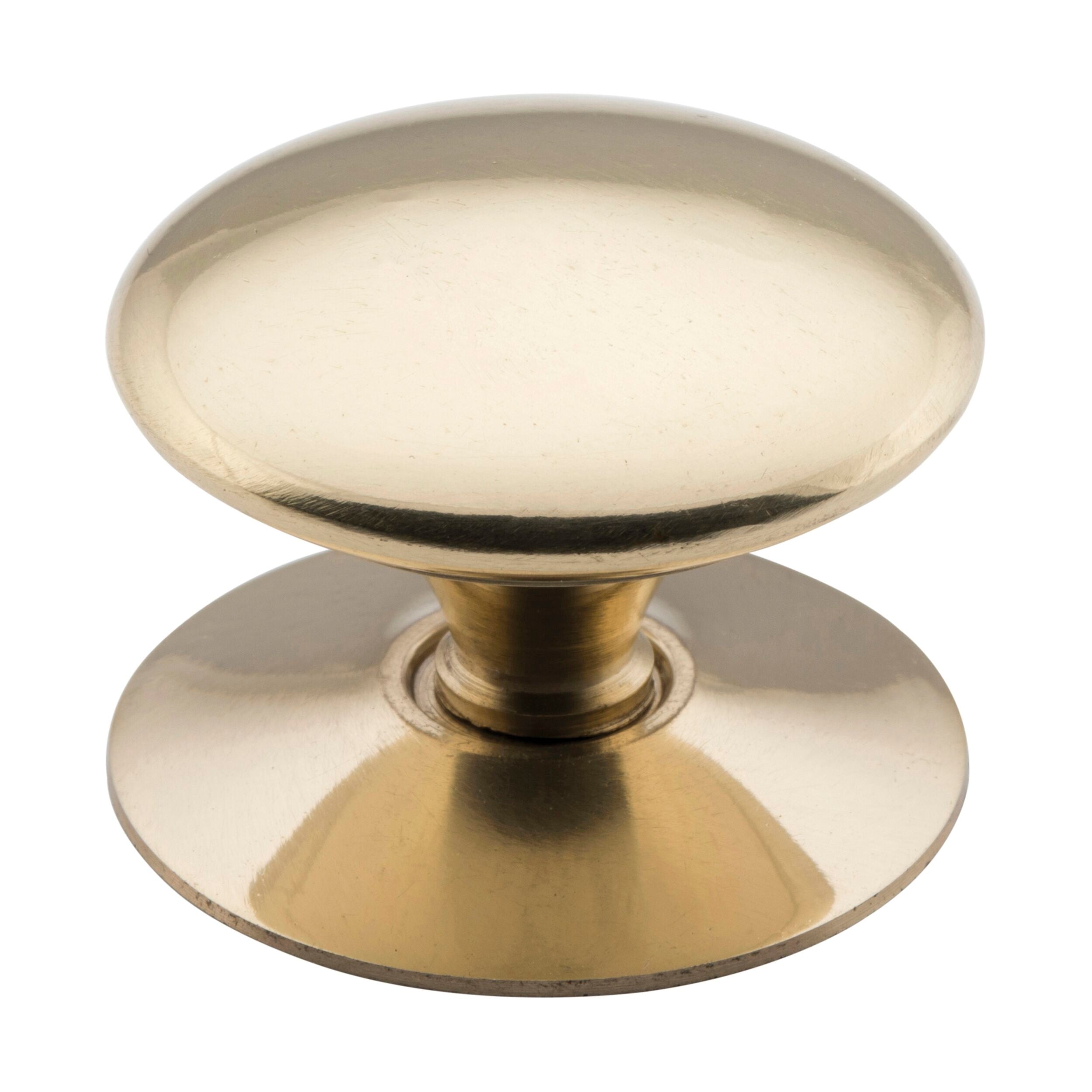 3668 Victorian Polished Brass Cupboard Knob - D38xP29mm - Elegant Cabinet Hardware for Kitchen, Bathroom & Furniture Restoration | Antique Style Drawer Pulls for Vintage Home Decor