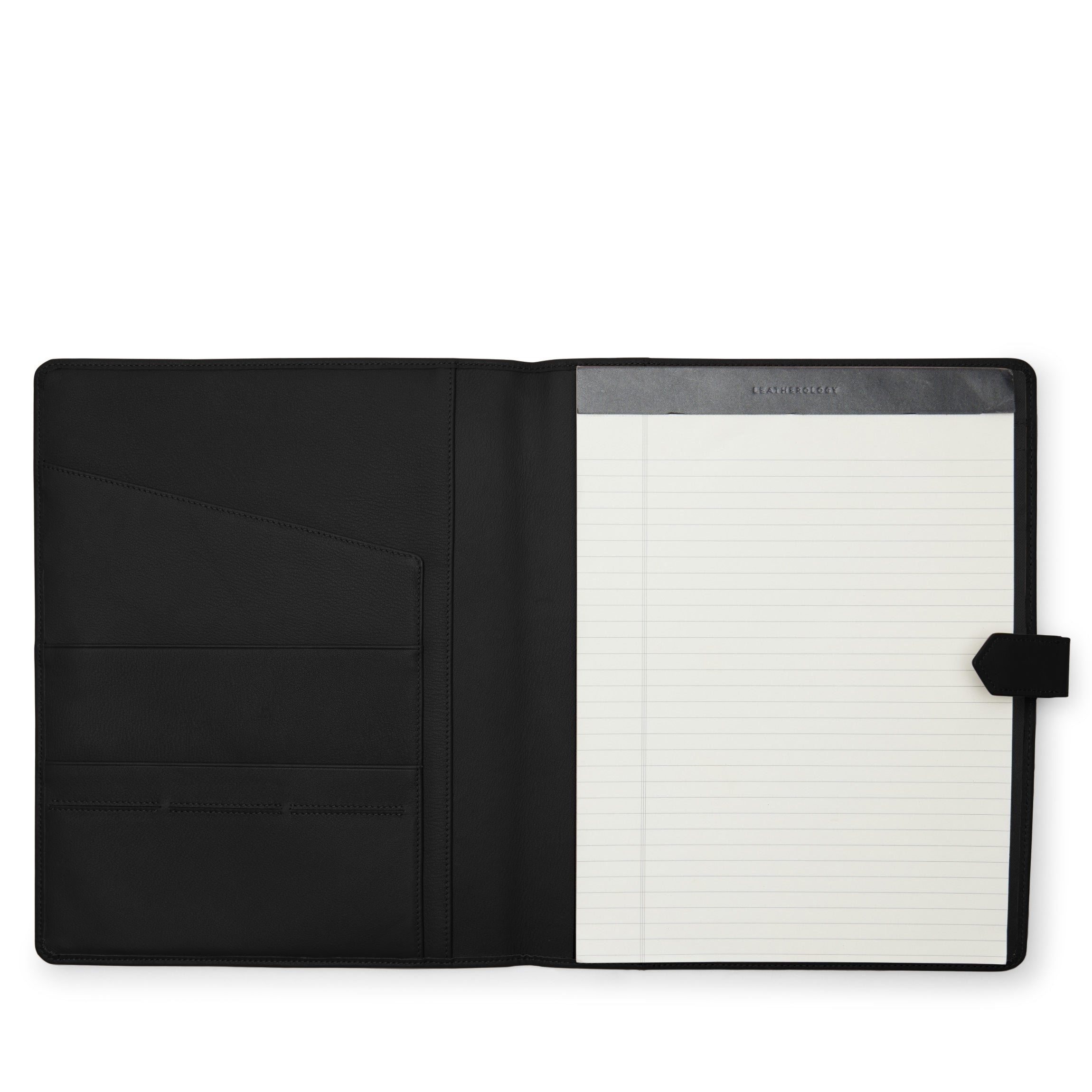 Professional Letter Snap Padfolio in Black Onyx - Perfect for Business Meetings, Presentations, and Office Organization