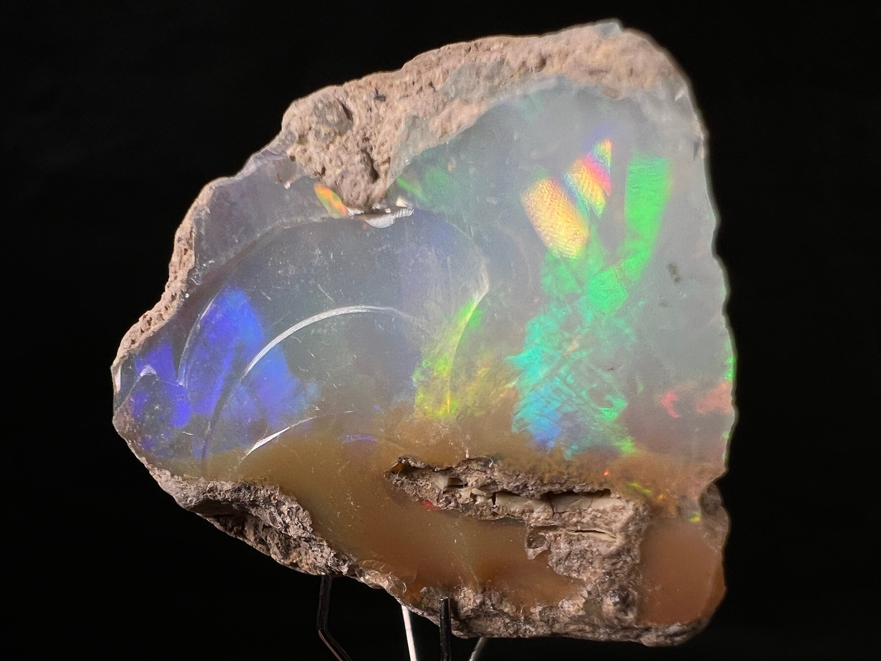 Premium 4A XL Welo Opal Raw Crystal - Natural Cutting Grade Opal, October Birthstone (50021) for Jewelry Making, Healing & Spiritual Gifts