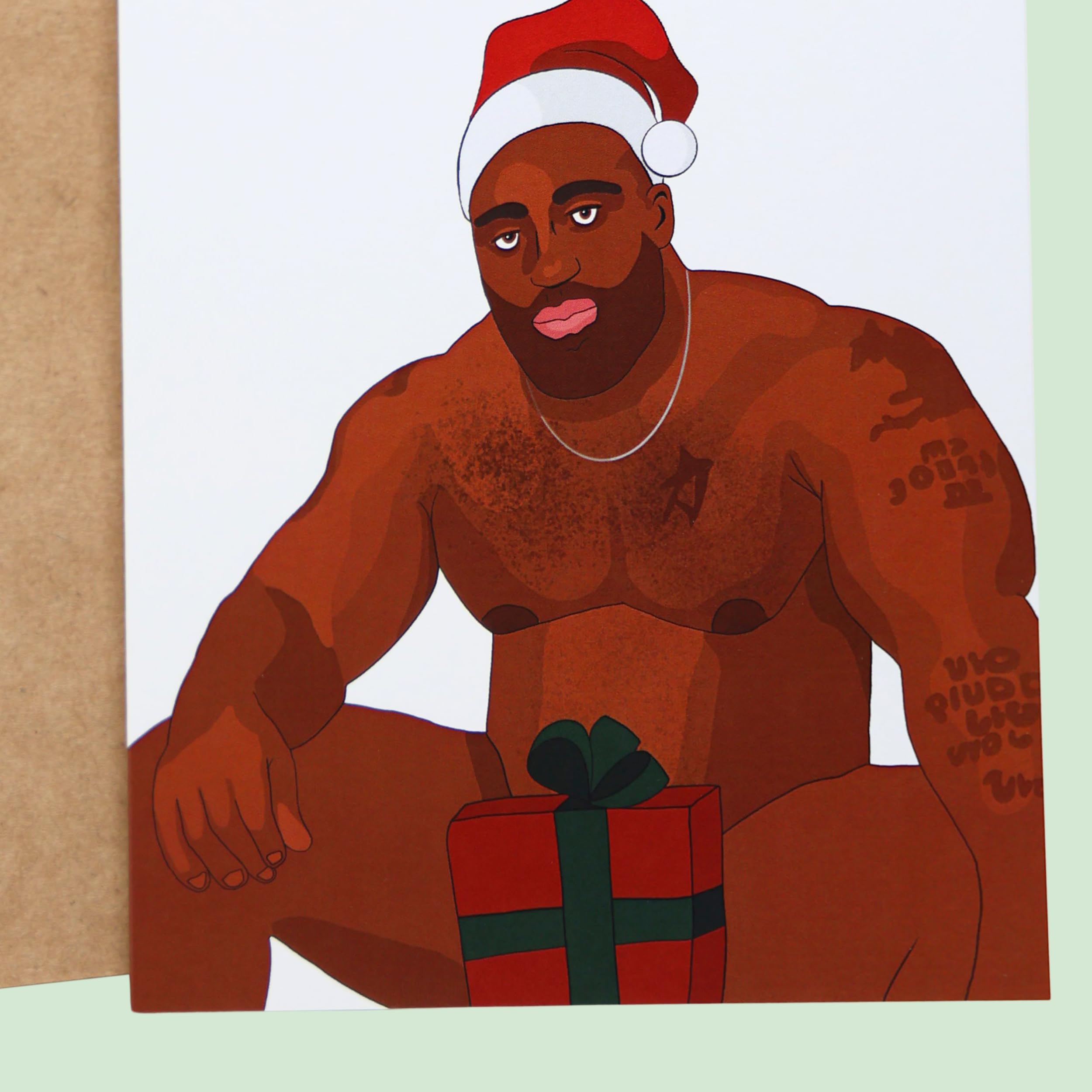 Funny Christmas Cards for Men & Women | Barry Wood Massive Package Dirty Holiday Greeting Card | Naughty Xmas Cards for Friends, Couples, Husband, Wife, Fiancé | Perfect for Office Gag Gifts & Adult Humor Holiday Parties