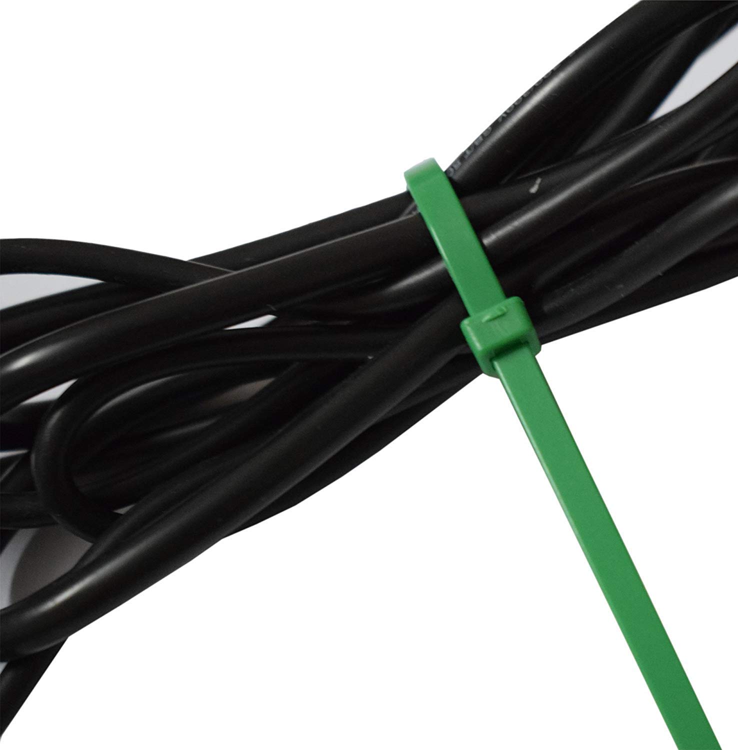 100 Pcs Heavy Duty Nylon Cable Zip Ties 16 Inch - 120 lbs Strength Self-Locking Wire Ties for Organizing Cables, Wires, Home, Office & Garden Use - Perfect for Electrical Work, DIY Projects & Outdoor Applications (Green)