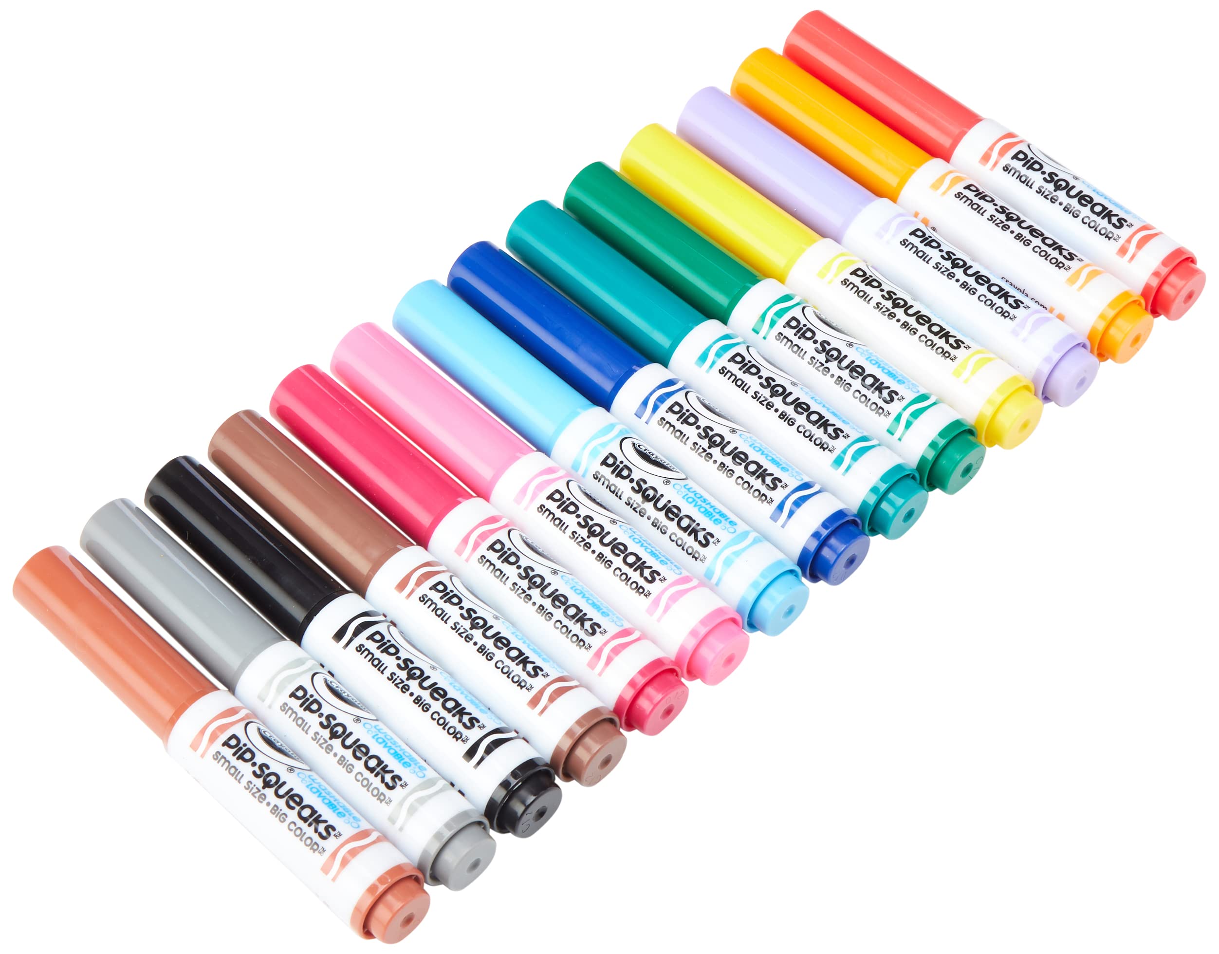 Crayola Pip-Squeaks Mini Washable Felt Tip Coloring Pens - 14 Pack Non-Toxic Markers for Kids, Perfect for School, Art Projects & Travel - Ideal for Little Fingers & Small Hands
