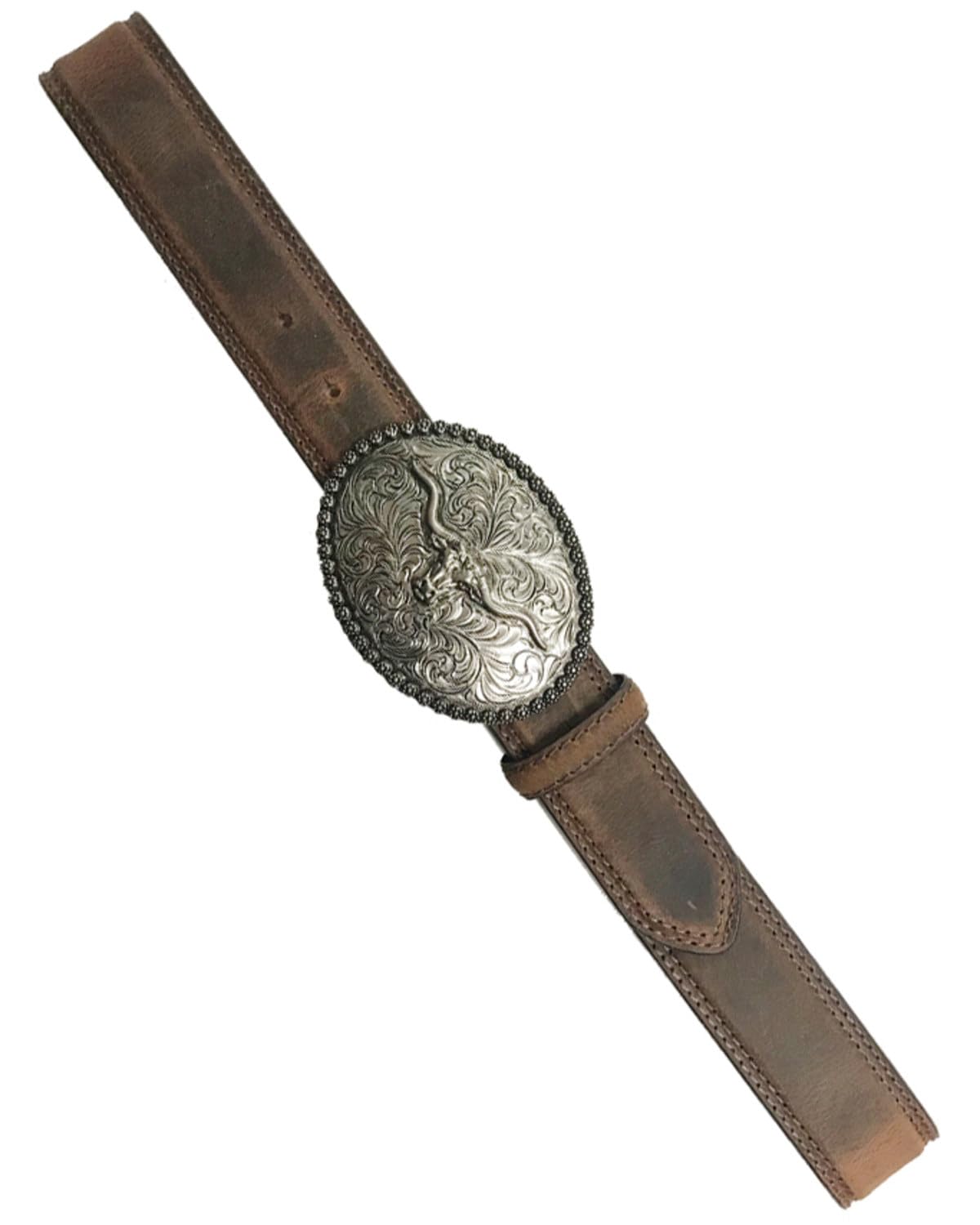 Cody James Men's Longhorn Berry Edge Buckle Belt - BLT227-26 36 | Western Style Genuine Leather Belt for Cowboy Boots & Jeans | Perfect for Rodeo, Country Music Festivals & Casual Wear