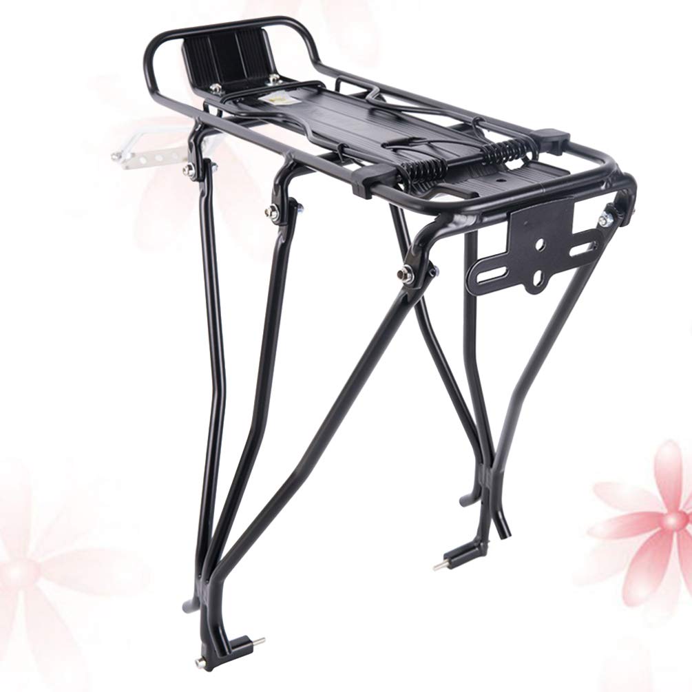 Adjustable Rear Bike Luggage Rack Carrier - Universal Fit for Fixie, Mountain & Road Bikes - Heavy Duty Cargo Rack for Commuting, Touring & Outdoor Adventures