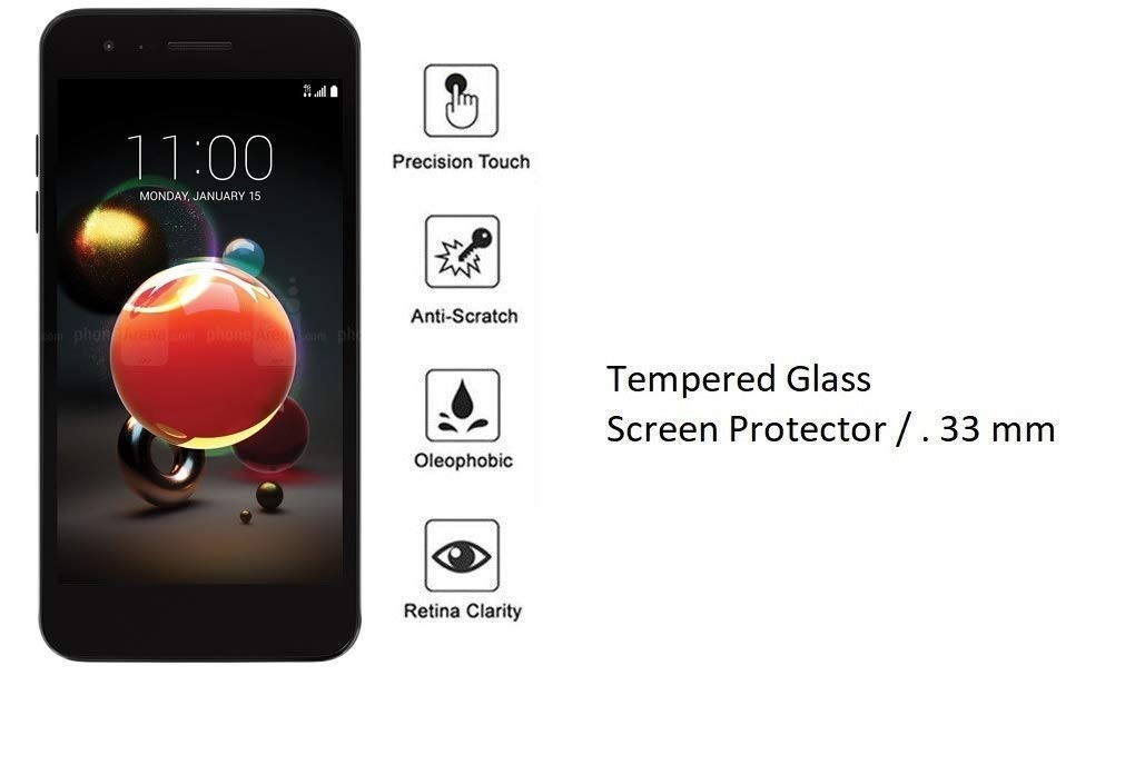 Tempered Glass Screen Protector + Sparkle Bling DualHybrid Protective Case for LG Xpression Plus X410ASR | Shockproof & Scratch-Resistant | Purple Butterfly Design | Includes Free Gift Stand | Perfect for Daily Use, Travel & Work Protection