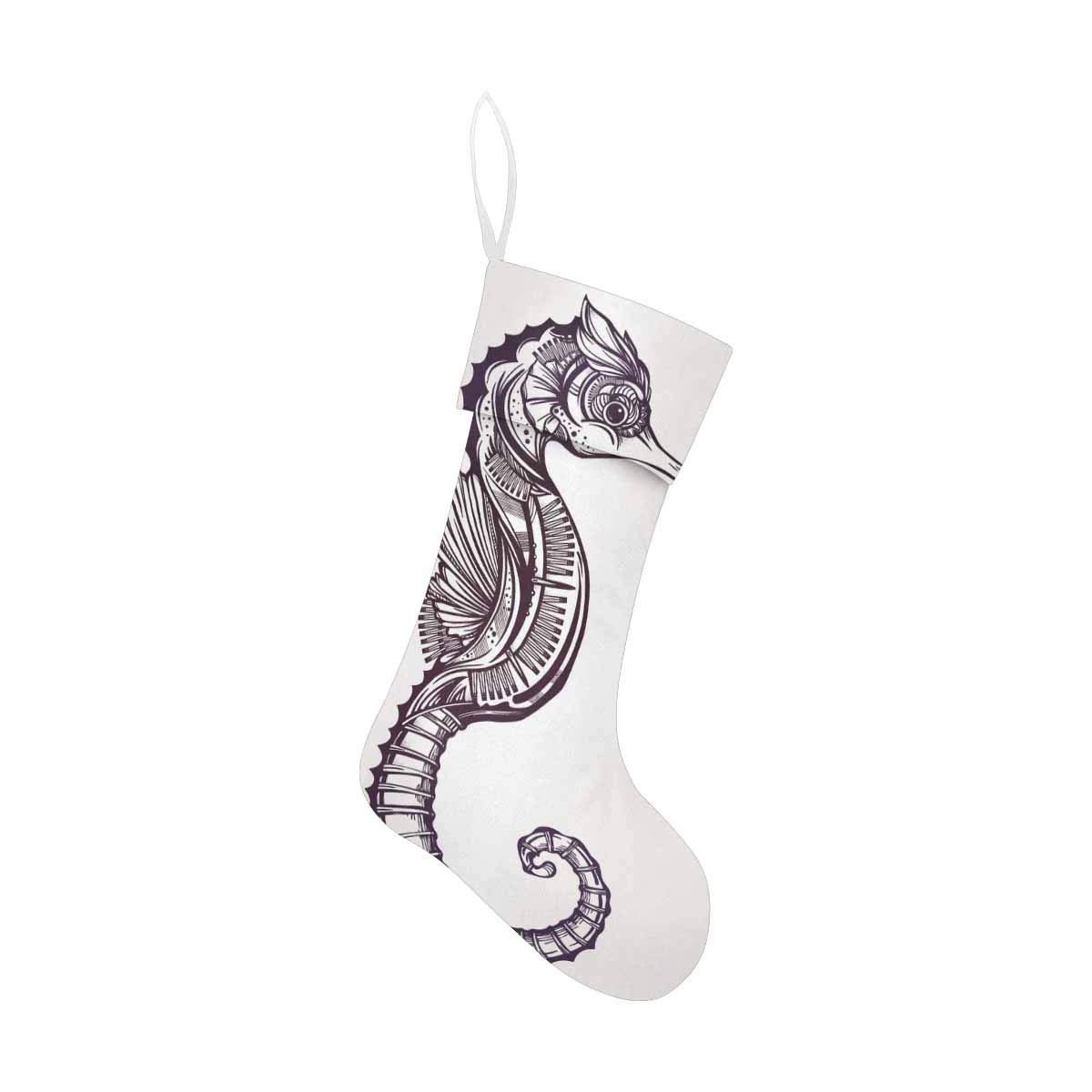 InterestPrint Classic Christmas Stockings for Fireplace Decor - Romantic Seahorse Design | Perfect for Holiday Home Decor, Gift Exchange & Festive Fireplace Hanging