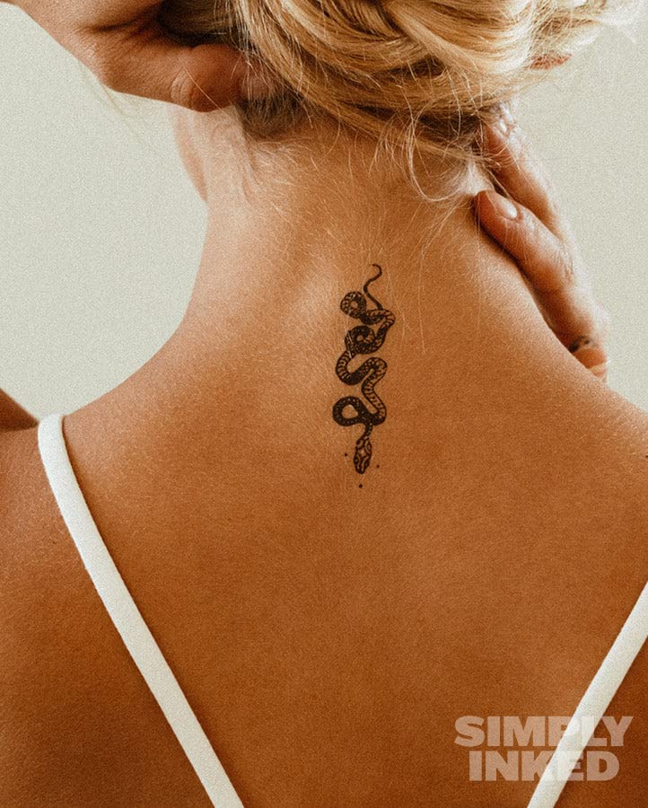 Mini Snake Temporary Tattoo - Waterproof Sticker for Women & Men - Party & Festival Use