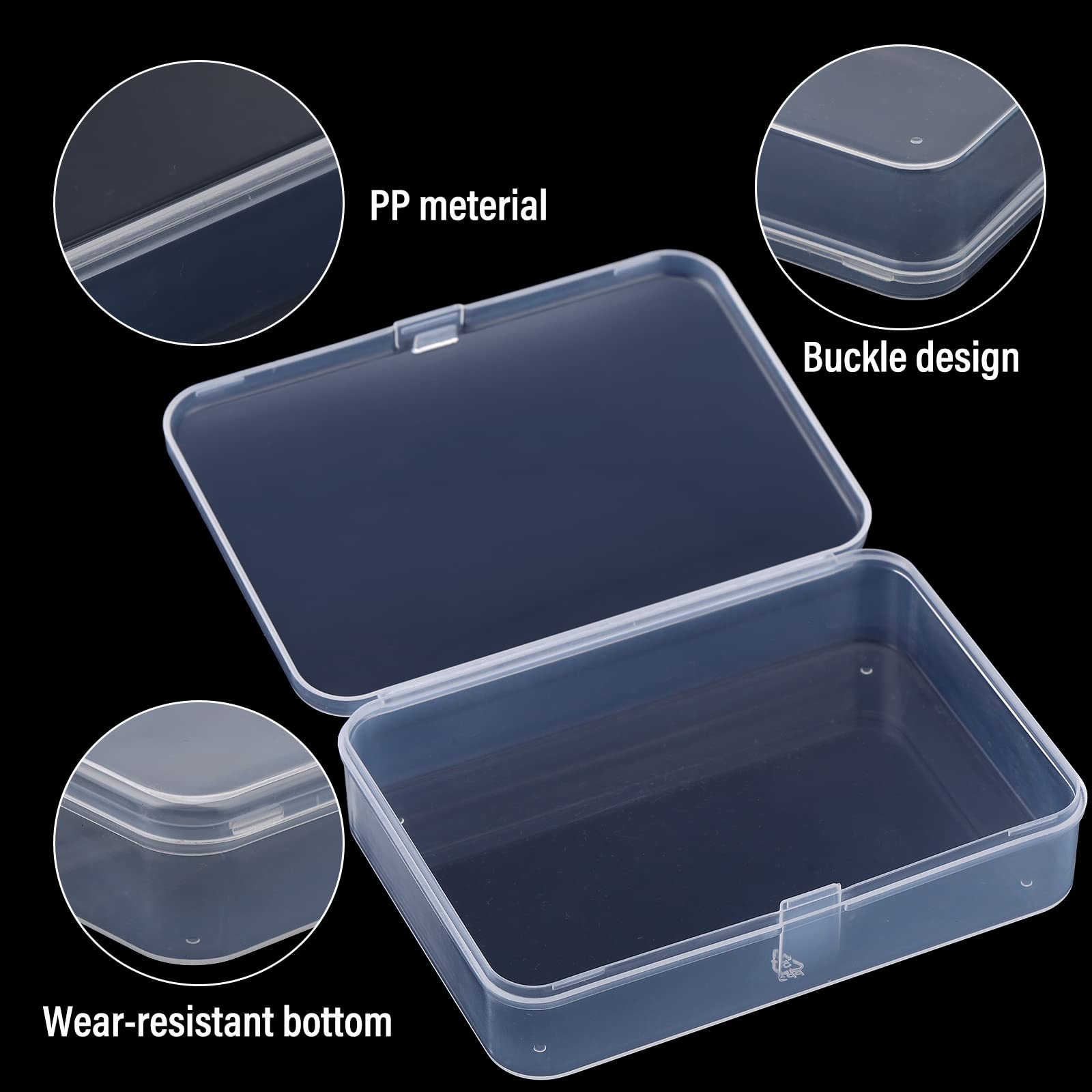 30-Piece Clear Plastic Bead Storage Box Set with Lids - Multi-Size Square Organizer for Jewelry Making, Crafts & DIY Supplies (4.1