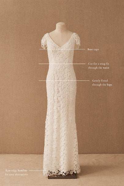 BHLDN Wtoo Francila Wedding Gown - Elegant Lace Bridal Dress for Bride, Perfect for Beach, Garden & Formal Weddings
