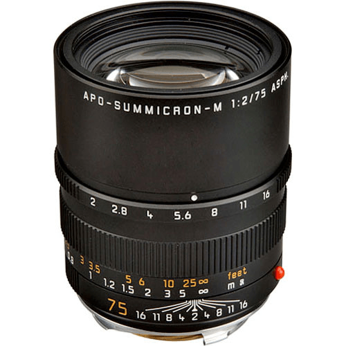 Leica APO Summicron M 75mm f/2.0 ASPH Manual Focus Lens for Portrait & Street Photography - Premium German Camera Lens for Leica M Mount Cameras