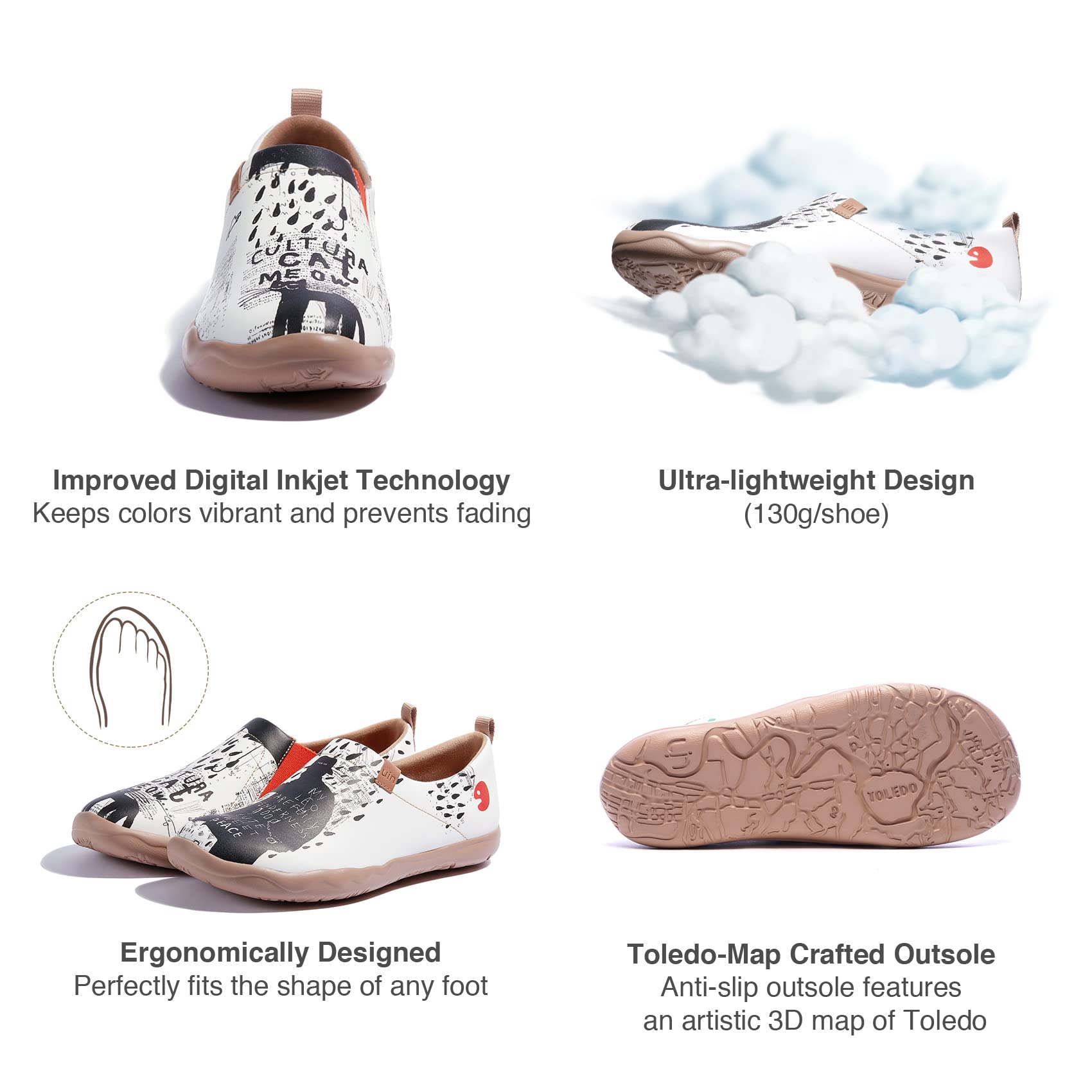 UIN Men's Slip-On Walking Shoes - Lightweight Travel Loafers with Microfiber Upper - Comfortable Casual Sneakers for Walking, Travel & Everyday Wear