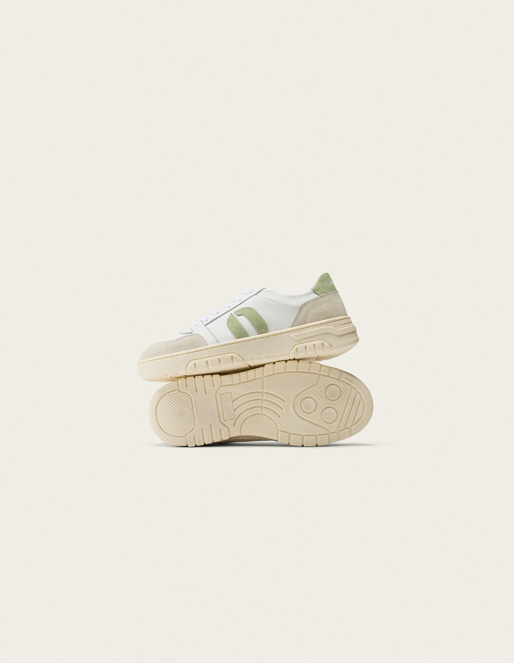 Nora Woven Storage Baskets - White & Green Natural Fiber Baskets for Home Organization, Laundry, Toys & Nursery Decor