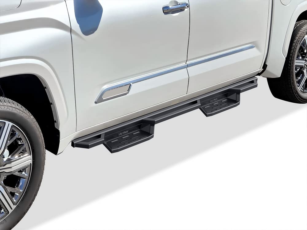 APS Stainless Steel Running Boards & Side Steps for 2022-2025 Toyota Tundra CrewMax - Heavy Duty Truck Accessories for Off-Road & Daily Driving
