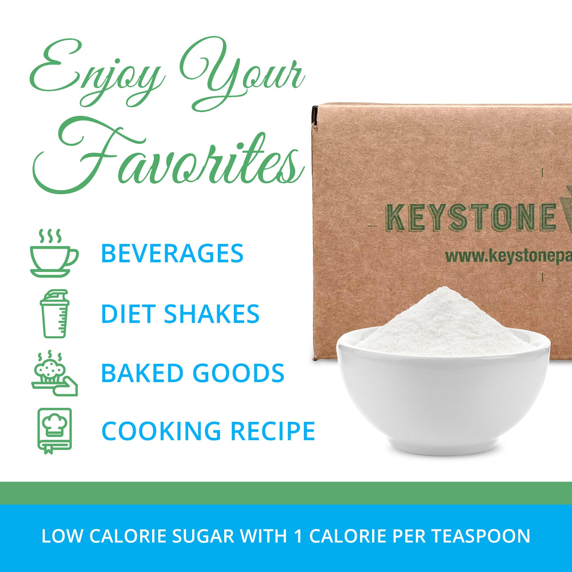 **Keystone Pantry Allulose Sweetener - 20 Lbs, Low Calorie & Low Carb Sugar Substitute, Natural Keto-Friendly Sweetener, Gluten-Free, Soy-Free, No Sugar Alcohols - Perfect for Baking, Coffee, and Diabetic-Friendly Recipes**