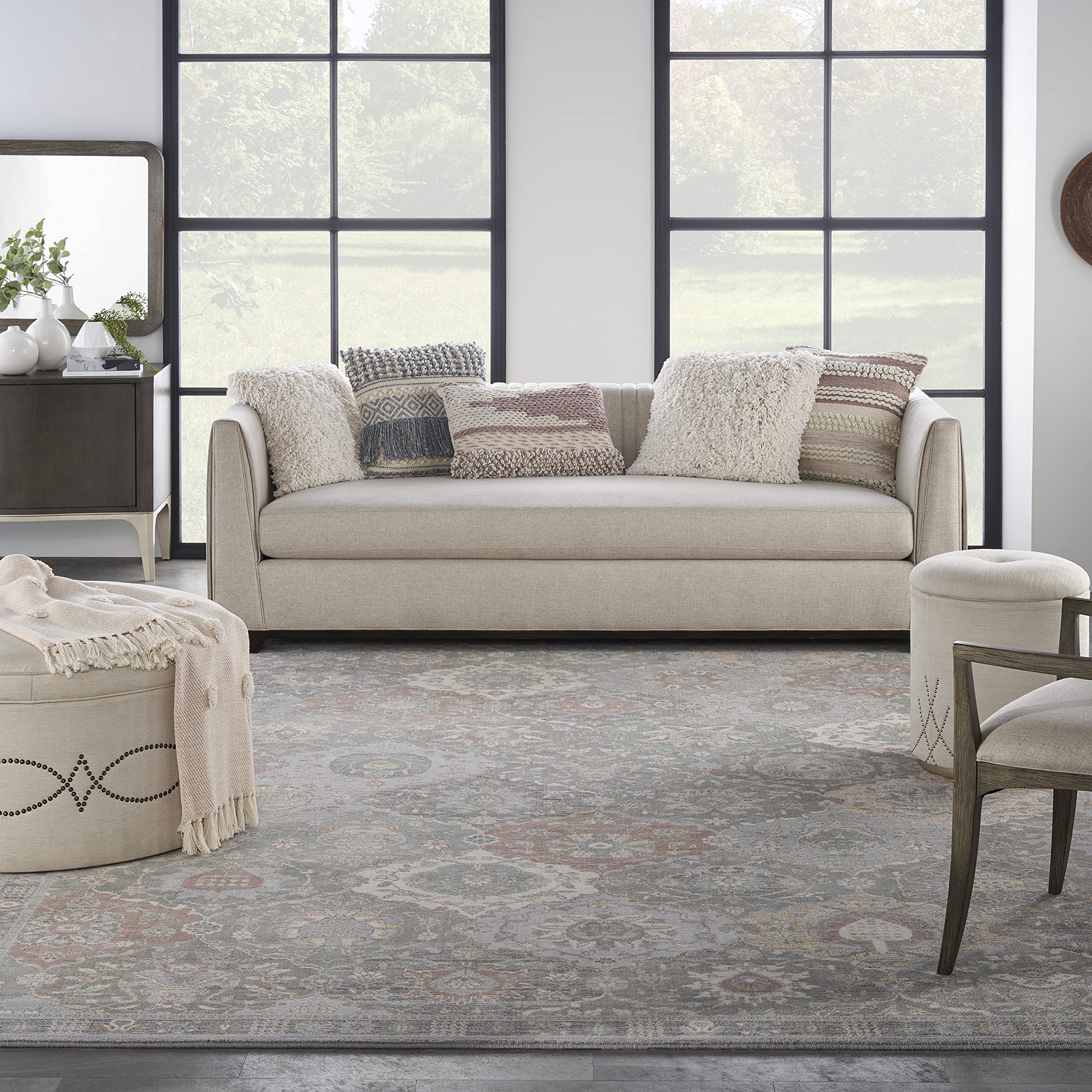 Nourison Parisa Bohemian Grey/Multi 8'6