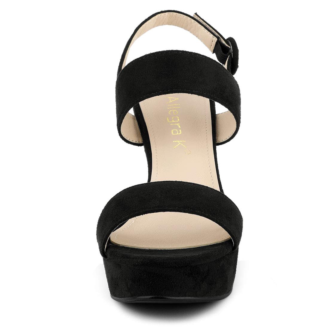 Allegra K Women's Chunky High Heel Sandals - Slingback Platform Pumps for Women | Comfortable Dressy Heels for Parties, Weddings & Night Out