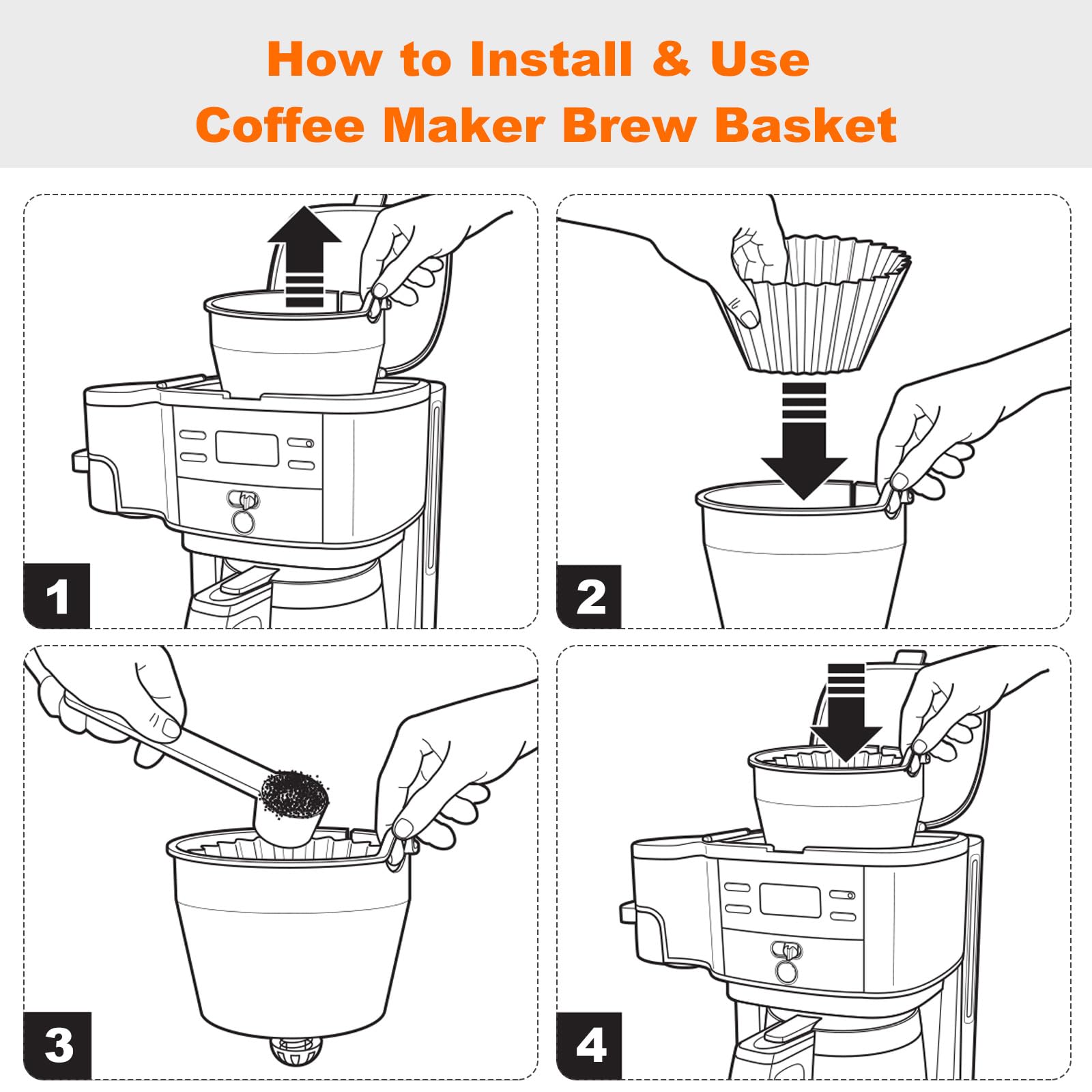 Mr. Coffee Replacement Brew Basket 185774-000-000 - Compatible with PJX23-DW12 & DW13 Coffee Makers | Perfect for Home & Office Use